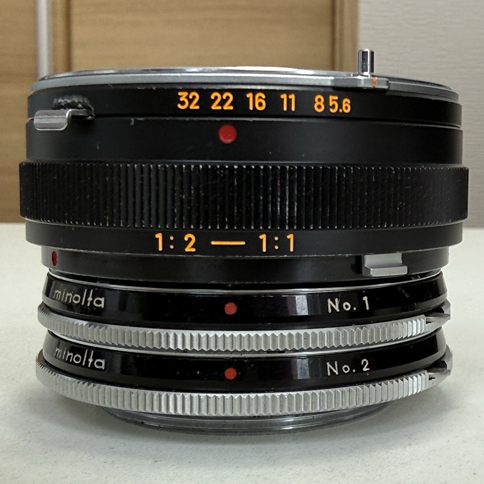 Minolta SR/MD Macro Extension Tube Set No.1 & No.2 1:2–1:1 for Macro Rokkor Lens