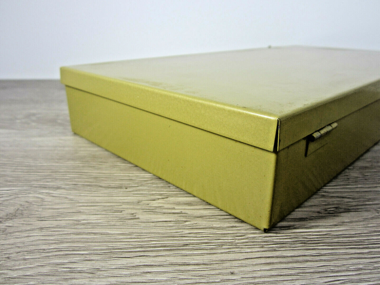 Metal Storage Green Vintage Slides or Coin Collection Photography Lid