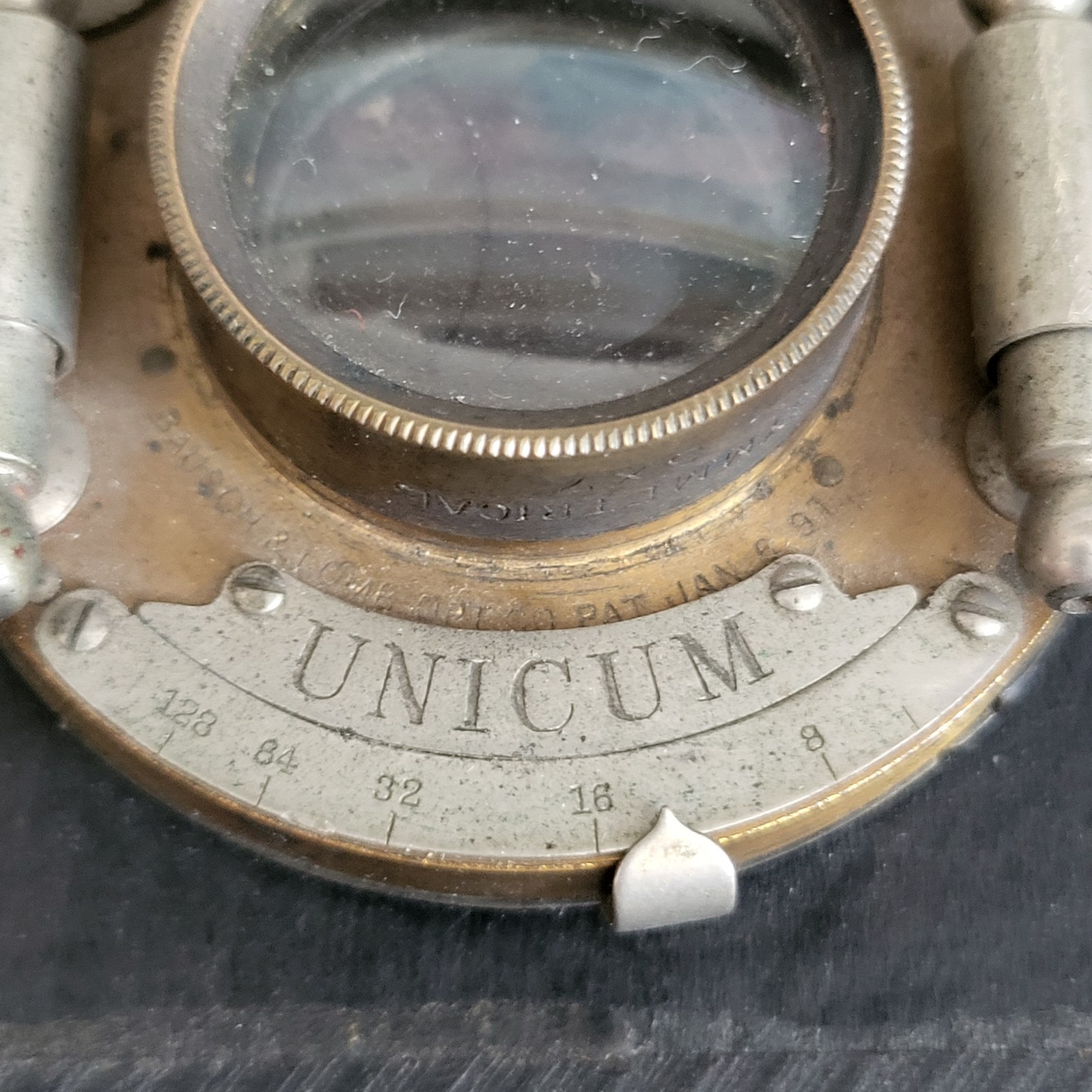 Antique Bausch & Lomb Camera Lens Unicum Brass Pat. Jan 6 1891