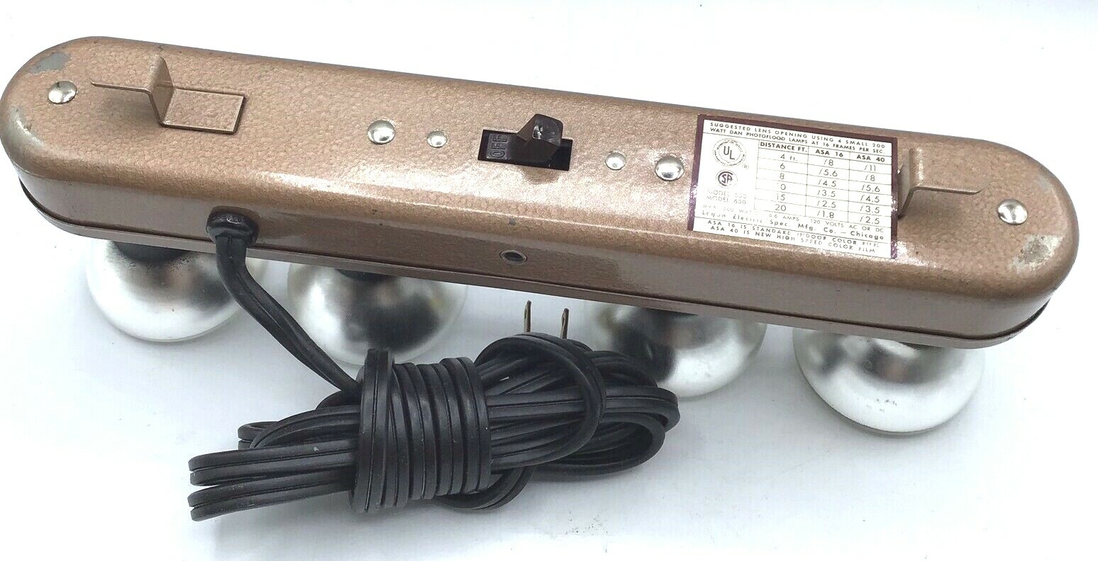 LOGAN Mini Movie Light Box Bar detachable Lucite handle in Case & 4 bulbs works