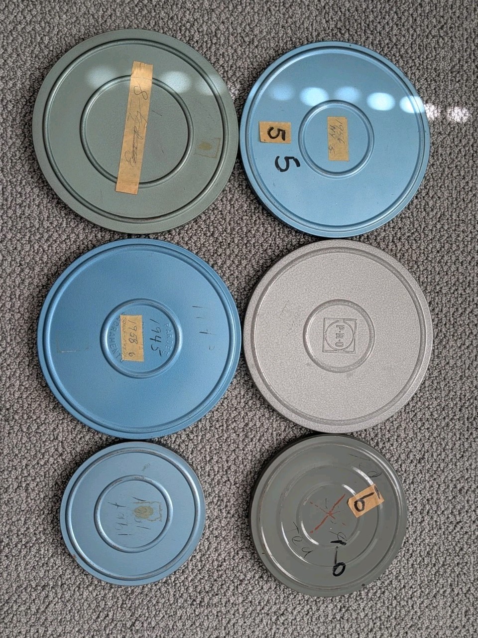 Lot Of 6 – 8mm Film Cannisters And Film – Unknown Footage