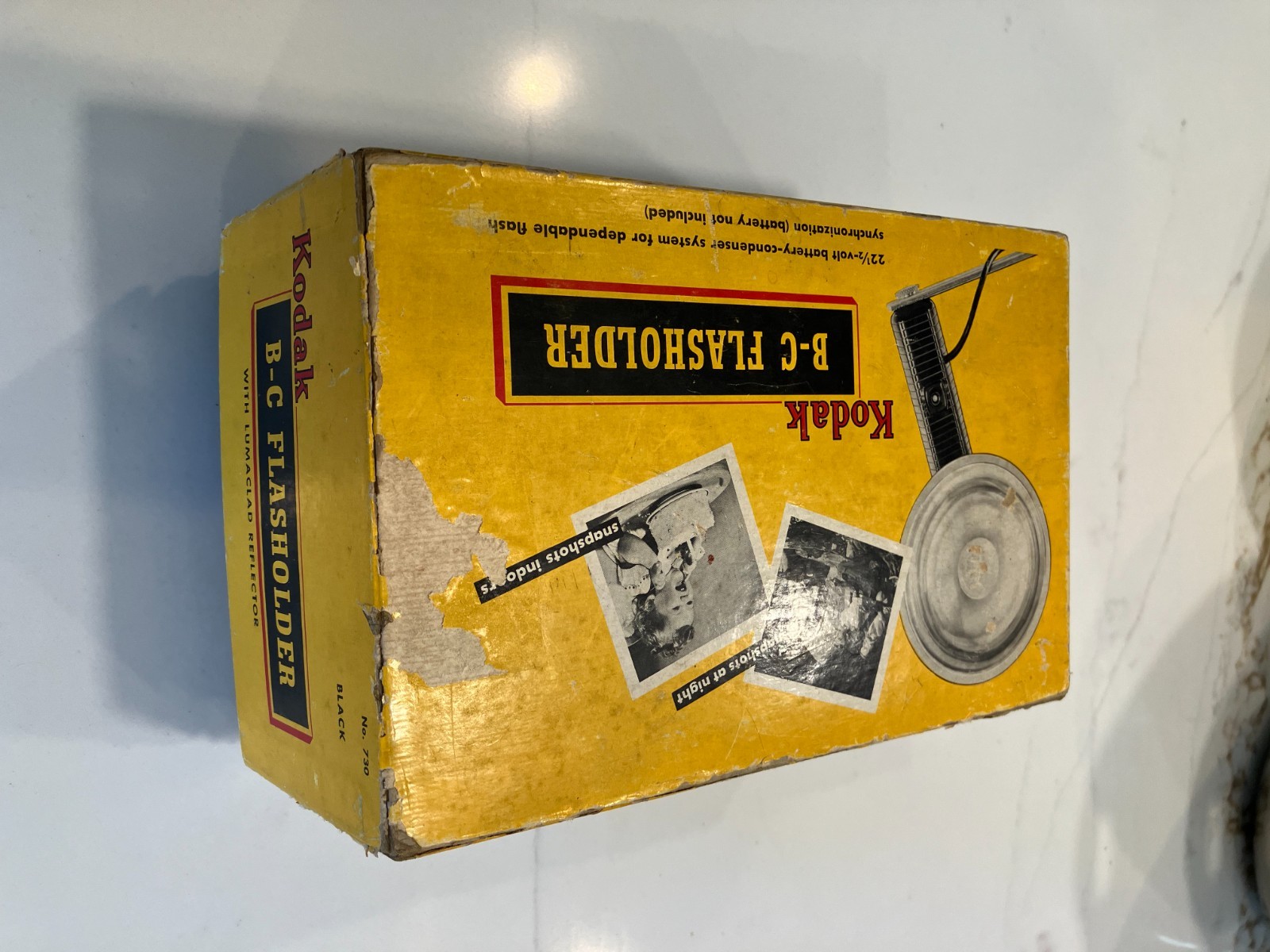 Kodak B-C Flashholder Flash Bulb Holder with Lumaclad Reflector in Box Model 730