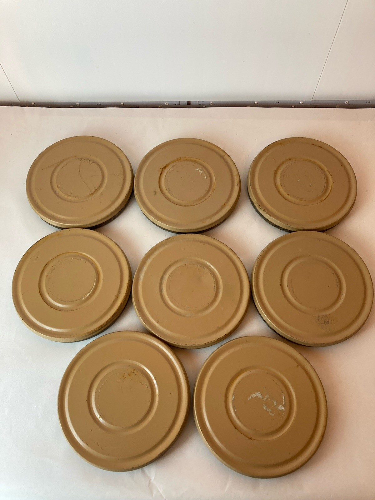 Set of 8 8mm Film Reel and Can Harwood See description