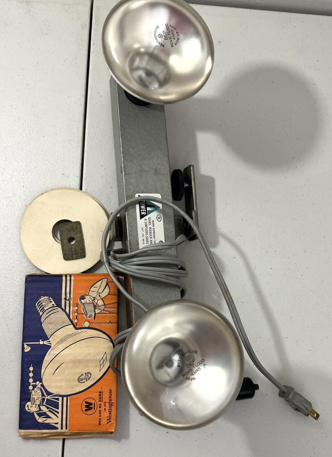 TOWER 2-Light Movie Exposure Guide, Made Expressly for Sears Cat. No. 6612 Vtg