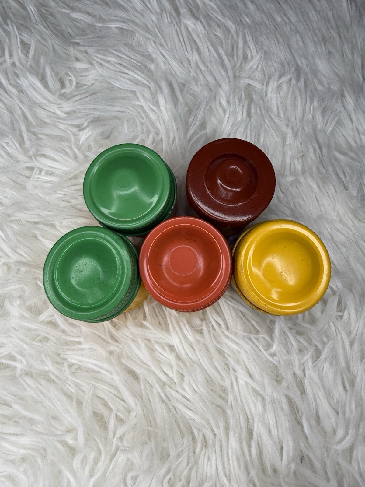 Lot of 5 Vintage Metal Kodak 35mm Film Canisters Yellow, Red, Silver, Green