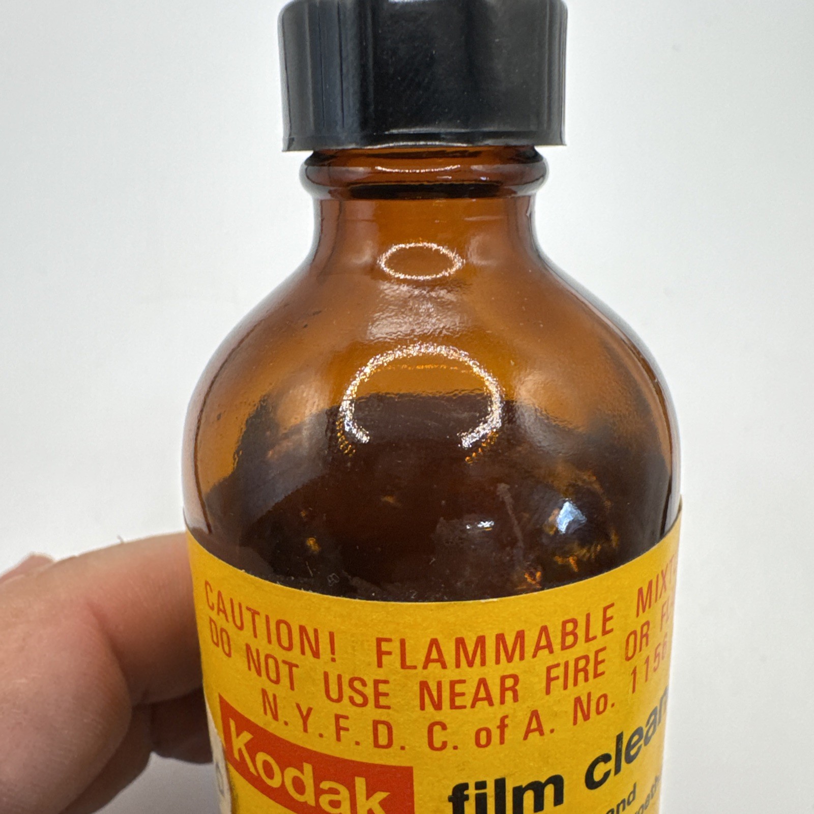Kodak Film Cleaner 4oz Bottle 3/4 Full Vintage Photography Display