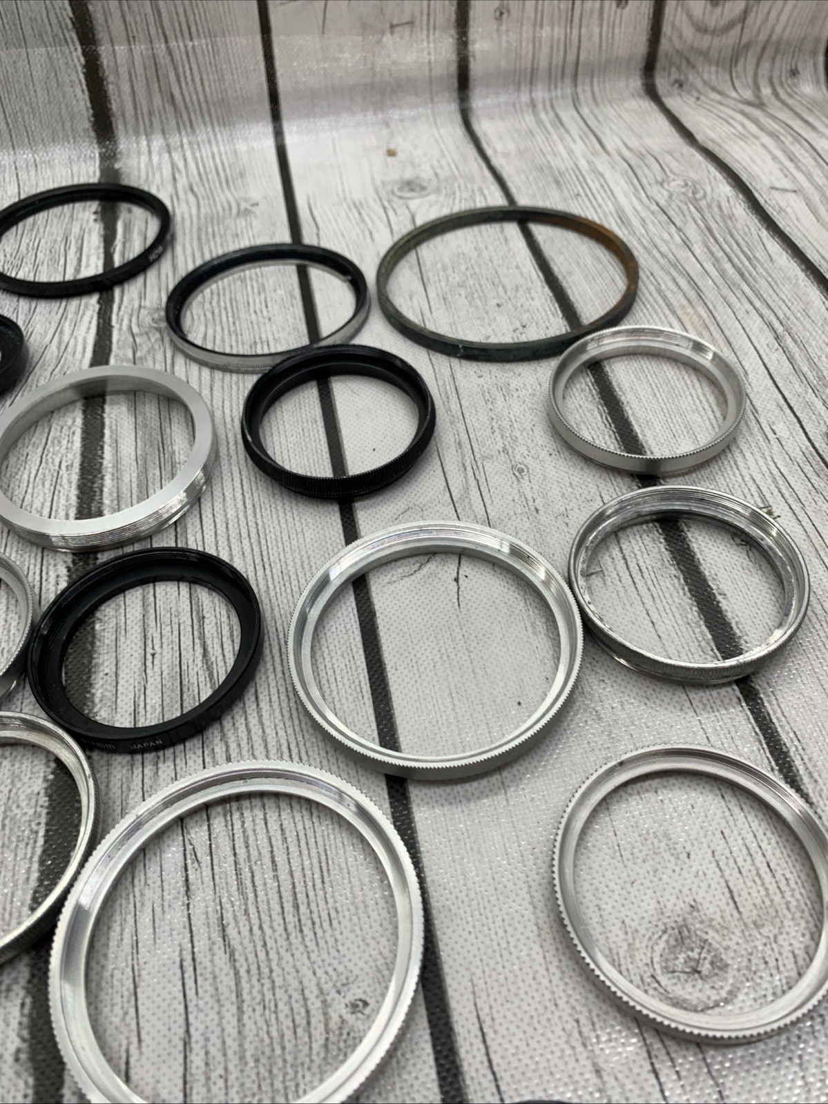 Vintage lot Camera Parts Hoods Caps Lens Adapters 36 pieces