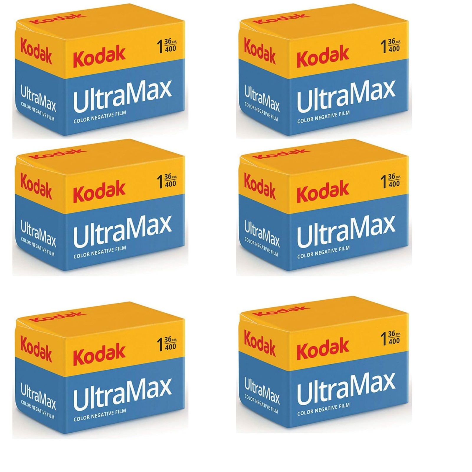 Kodak Ultramax 400 35mm Film – 6 Pack of 36 Exposure Rolls for 35mm Cameras