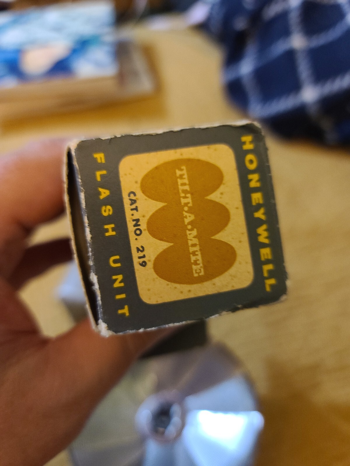 NOS Honeywell Tilt-A-Mite No.219 Camera Flash Unit Collapsible Fan VTG Japan
