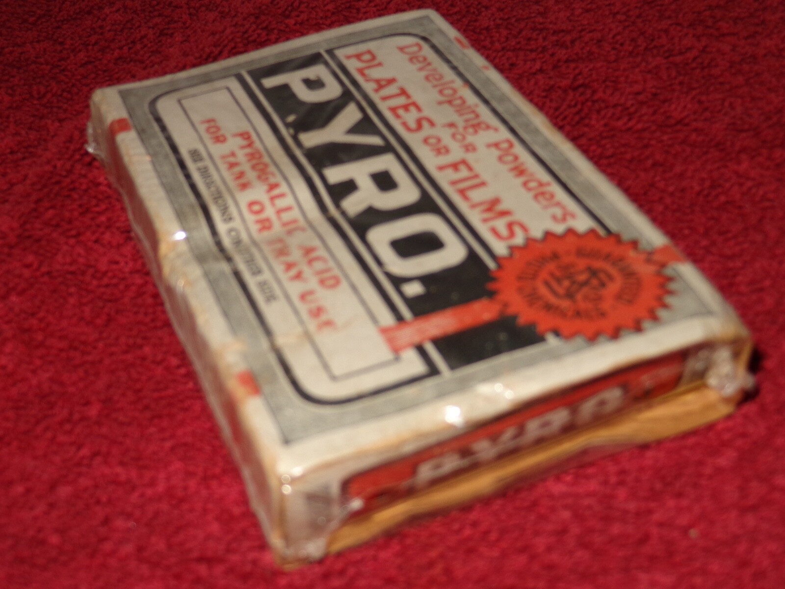 ANTIQUE 1910 PYRO NOS FILM DEVELOPING POWDER FOR A CAMERA! SEALED 115 YRS OLD B5