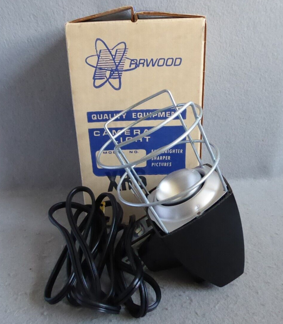 HARWOOD XR6 QUARTZ BROMINE XL MOVIE VIDEO CAMERA LIGHT LITE VINTAGE WORKING