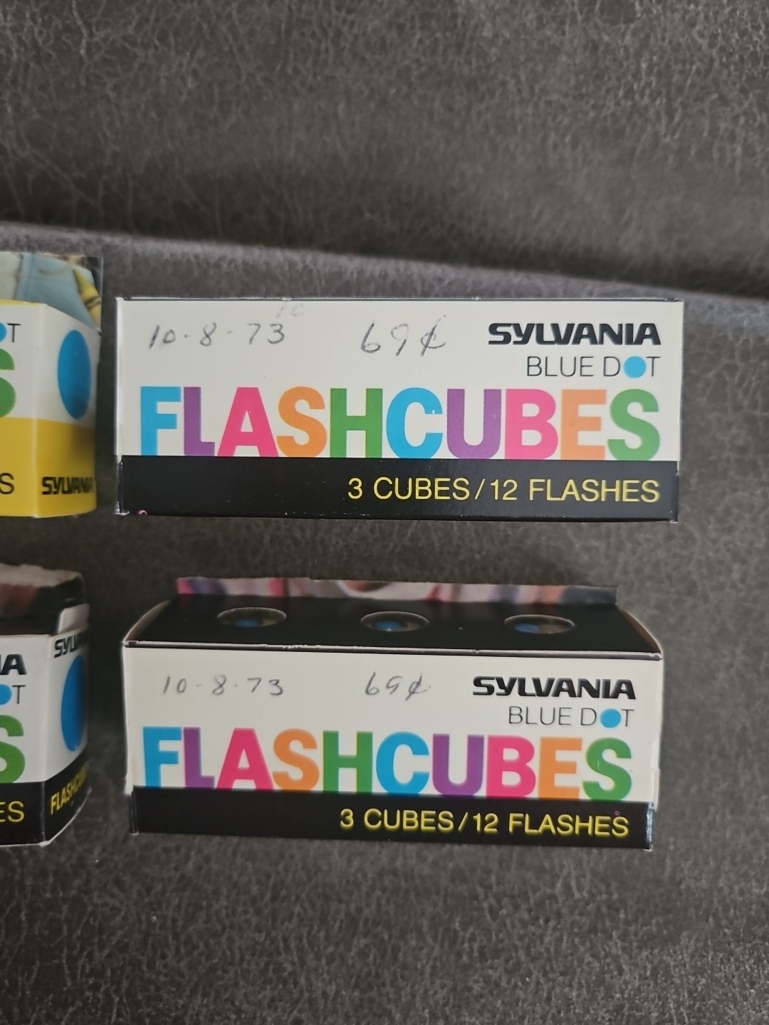 VINTAGE Sylvania Flash Cubes Blue Dot Pack of 3 4 Boxes 48 Flashes New Lot #1