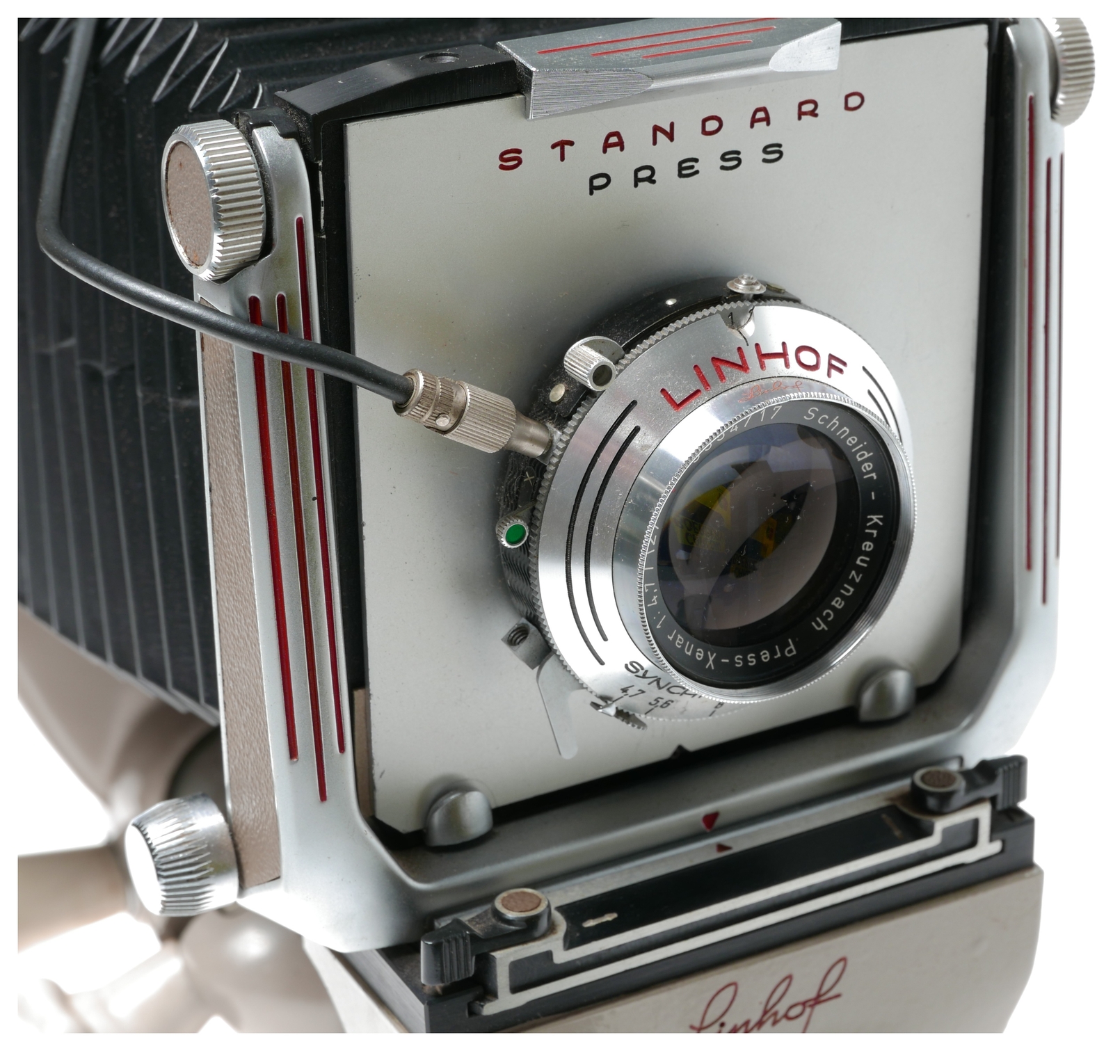 Linhof monorail 4×5 view camera Kardan 4.7/127mm Xenar Press