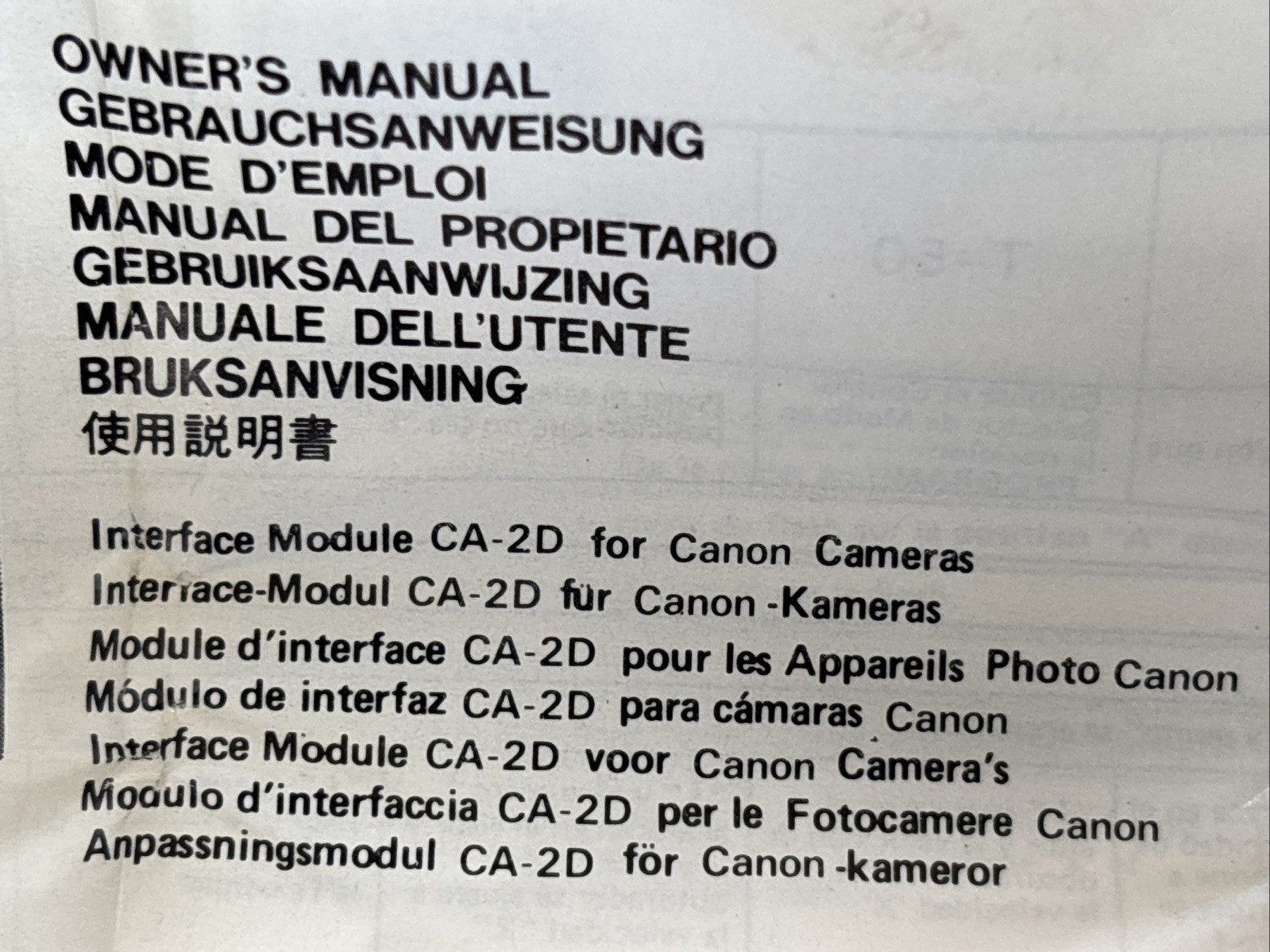 VTG Sunpak CA-2D Interface Module for Canon EOS Camera Hot Shoe New in Box NOS