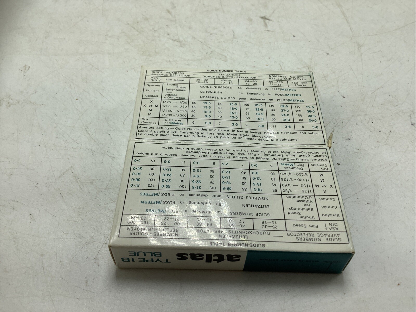10 Atlas Tru-flash Type 1 B Blue Camera Photoflash Flash Bulbs