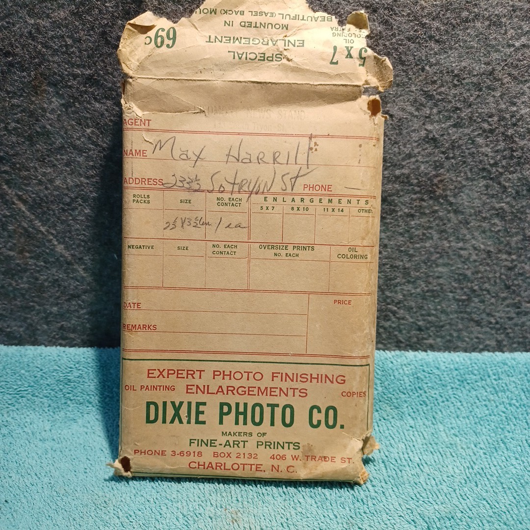 Vintage Envelope from Dixie Photo co. Containing 3 Cassette’s Marked AP Paris