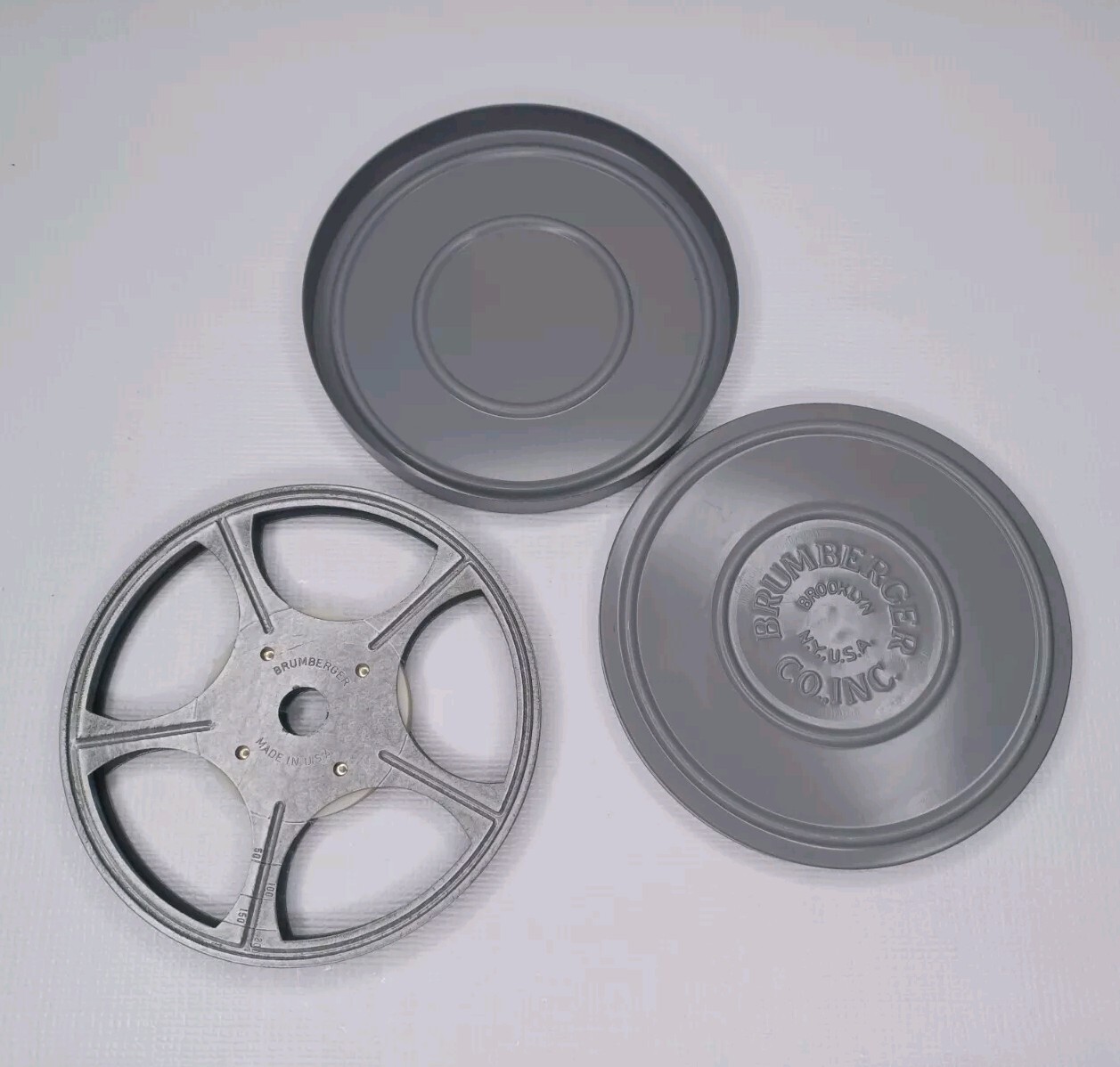 Brumberger 5″ Grey Metal Reel Case