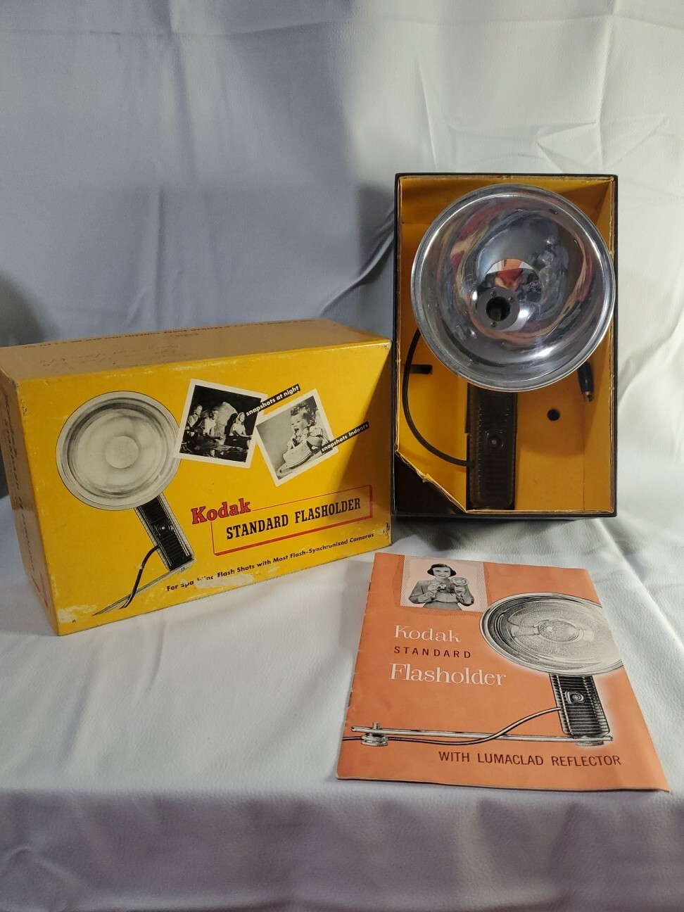 Vintage Kodak B-C Standard Flashholder in Box with Instructions and Bracket