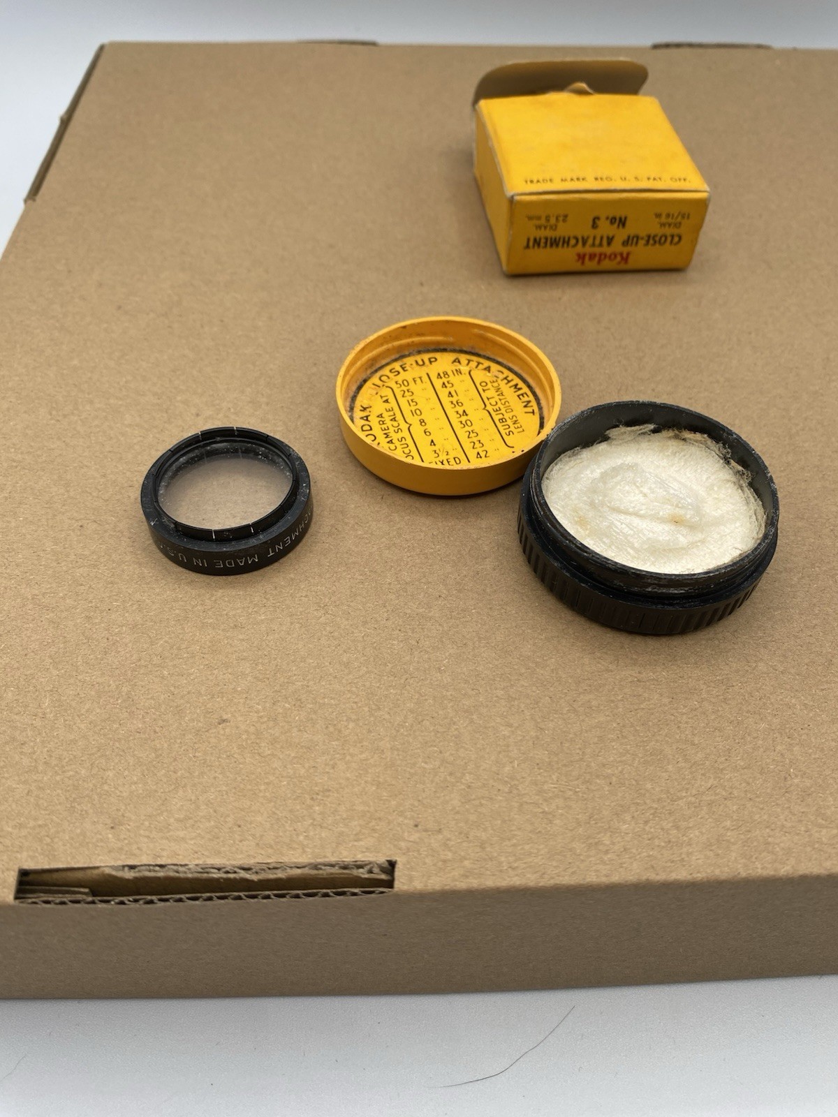 Vintage Kodak Close-Up Camera Attachment No. 3 with Original Box & Plastic Case