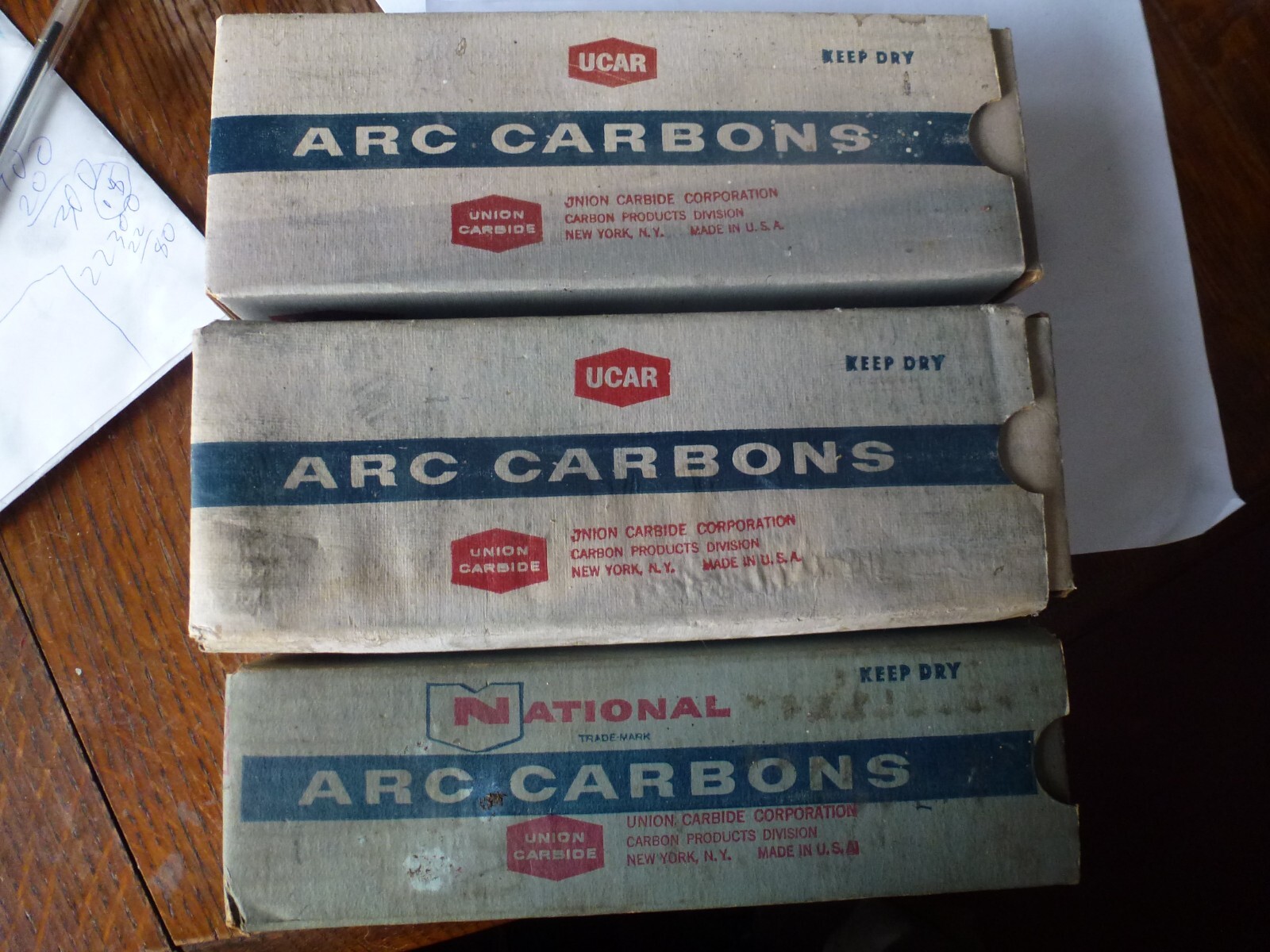 3 boxes ARC CARBONS 6MM X 9″ & 8mm x 9″ NOS