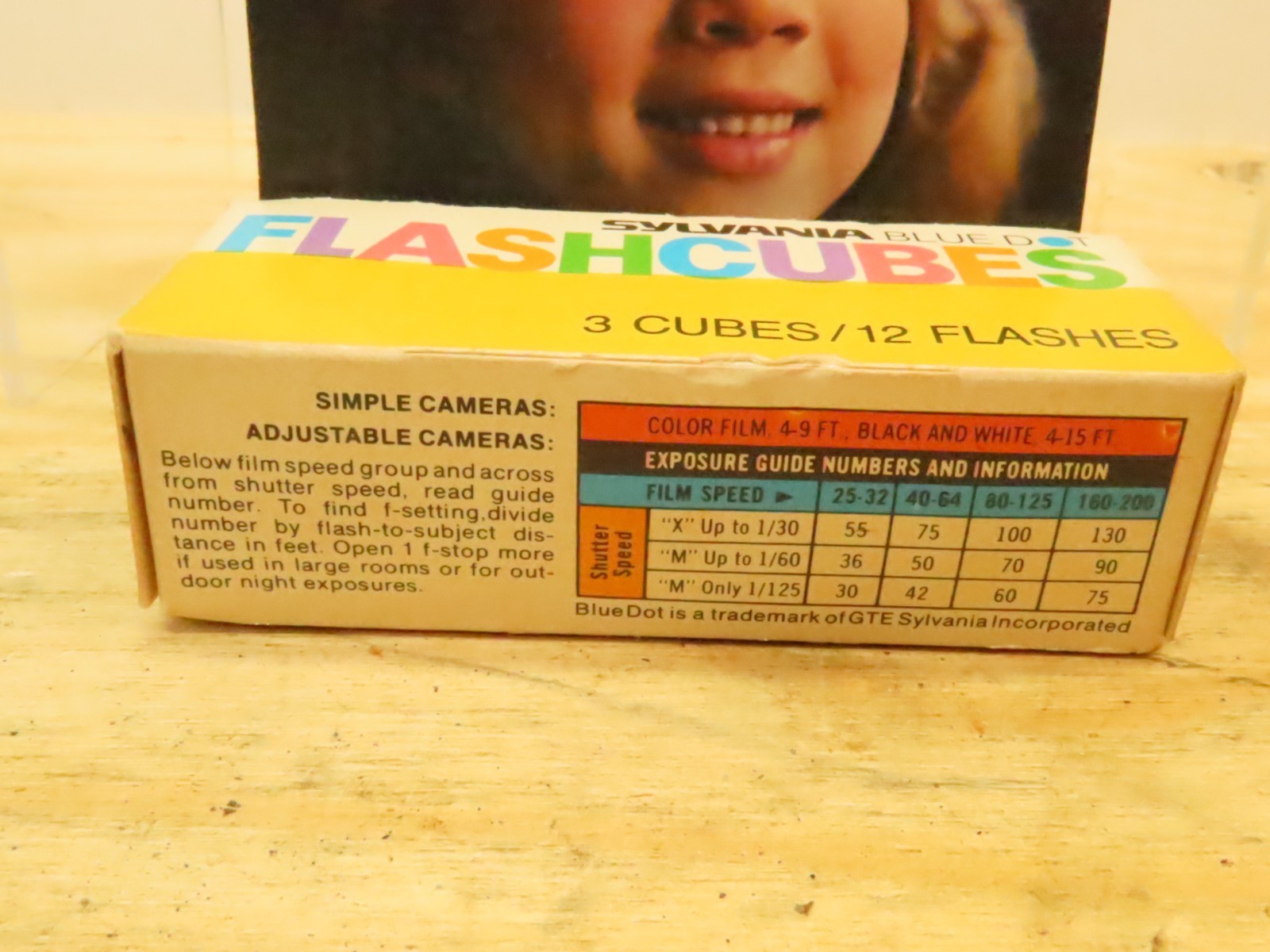 Vintage Sylvania Blue Dot Flashcubes 3 Cubes 12 Flashes NOS Camera Flash Bulbs