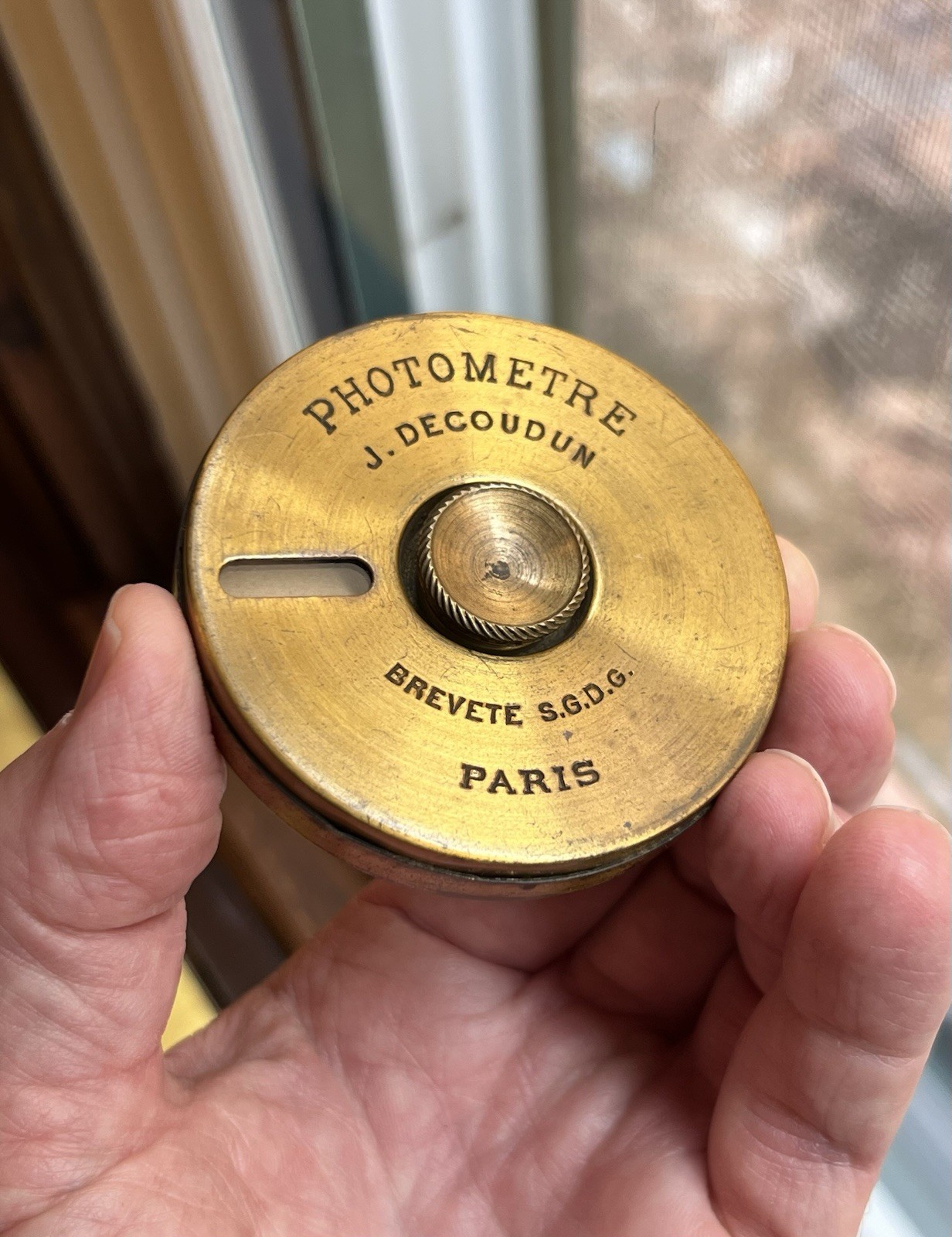 1886 Photometre J Decoudun Paris Brass Exposure Meter France