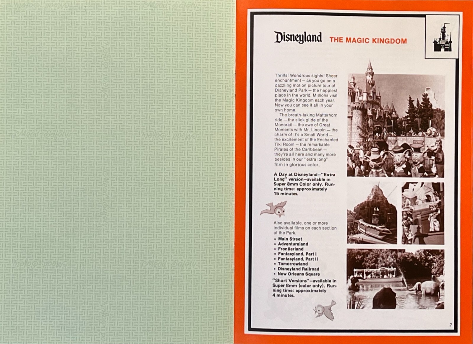 Vintage Walt Disney 8 MM Home Movie Order Guide Bambi Dumbo Sleeping Beauty More