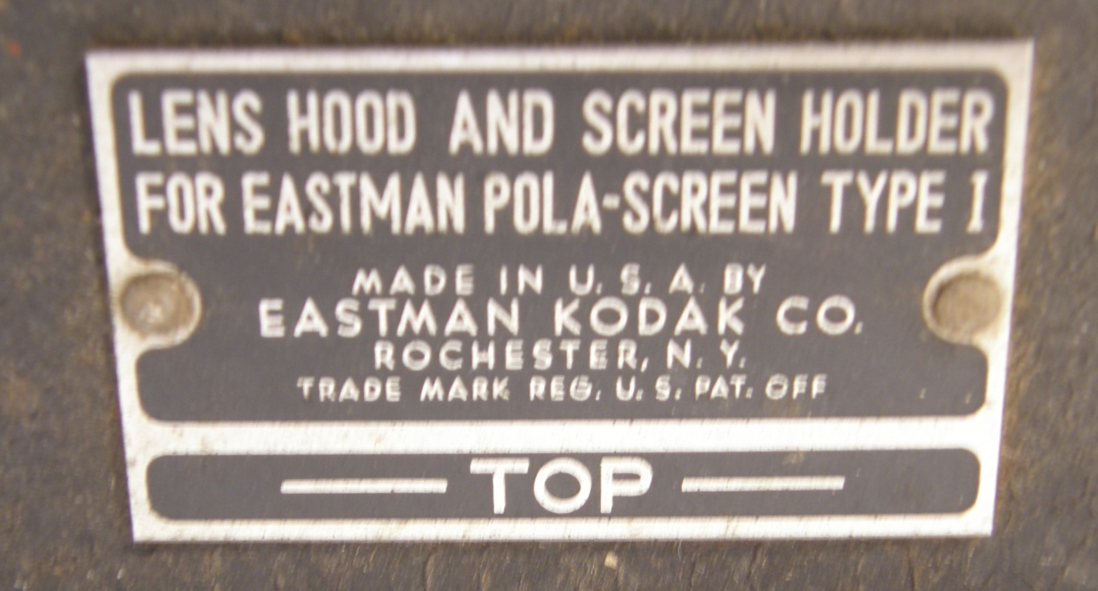 VINTAGE 4.5″ LENS HOOD & SCREEN HOLDER FOR EASTMAN POLA-SCREEN TYPE 1 EKCo
