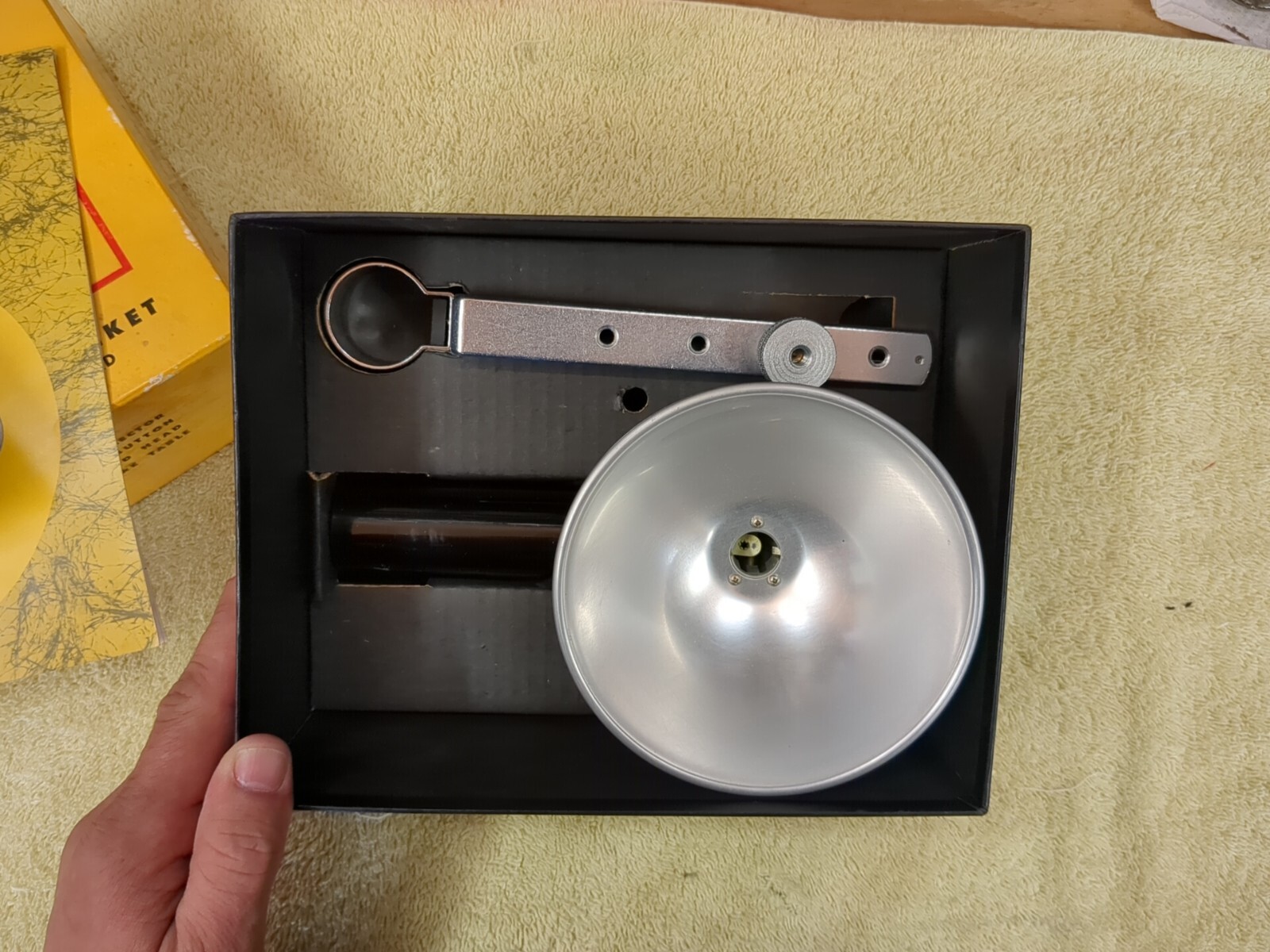 1950s Kodak Flash Holder Model B w/ Standard Bracket Original Box and Manual