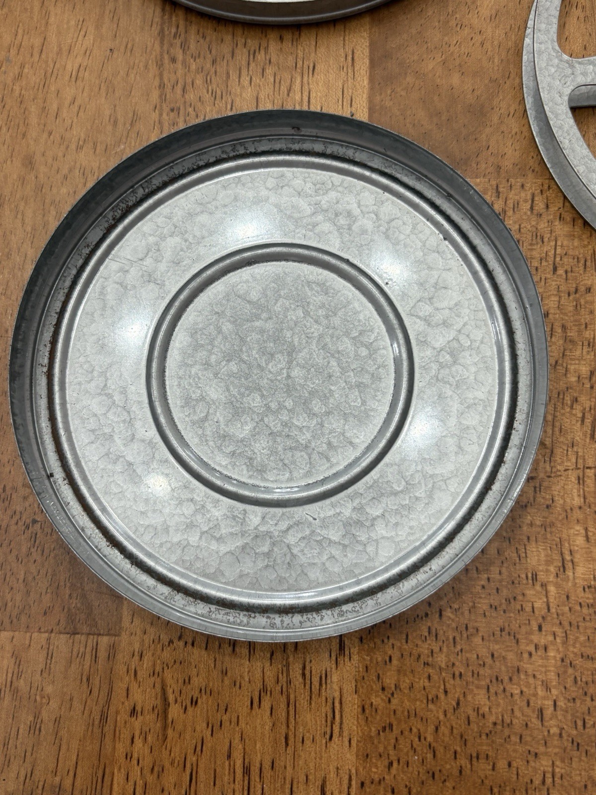 Vintage BRUMBURGER 8mm Film Canister and Take Up Reel 7″ USA Metal Case