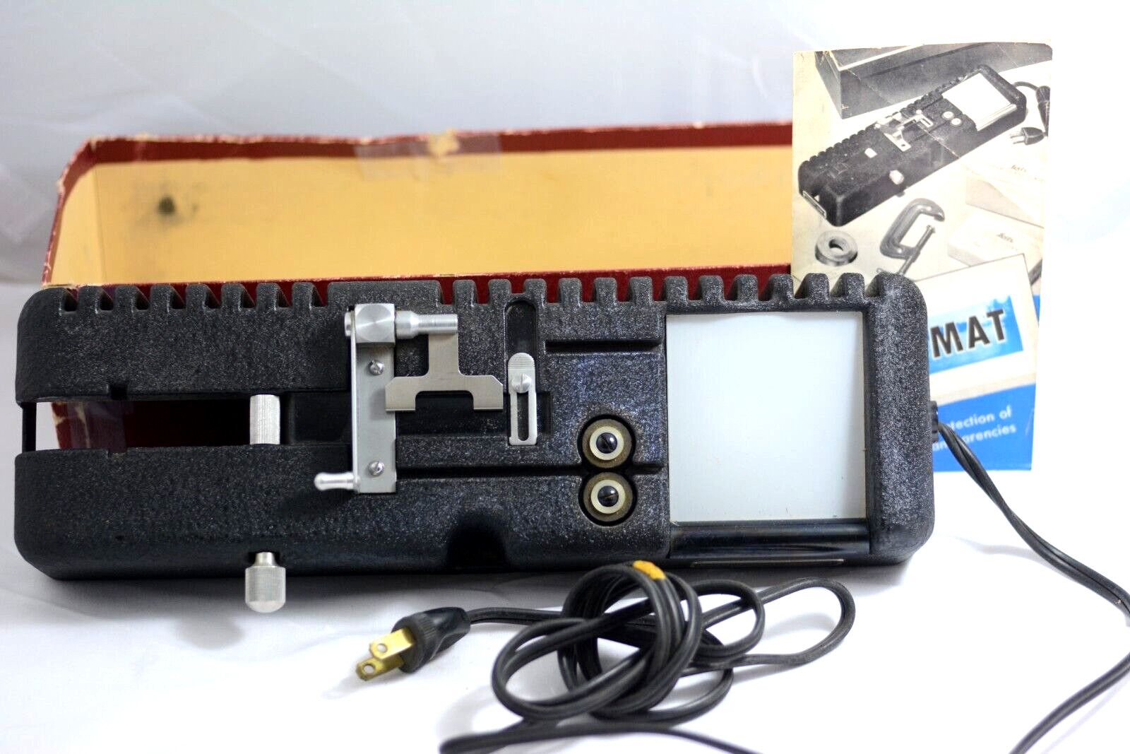 VINTAGE LEICA LEITZ BINDOMAT FOR 35MM COLOR TRANSPARENCIES WITH INSTRUCTIONS