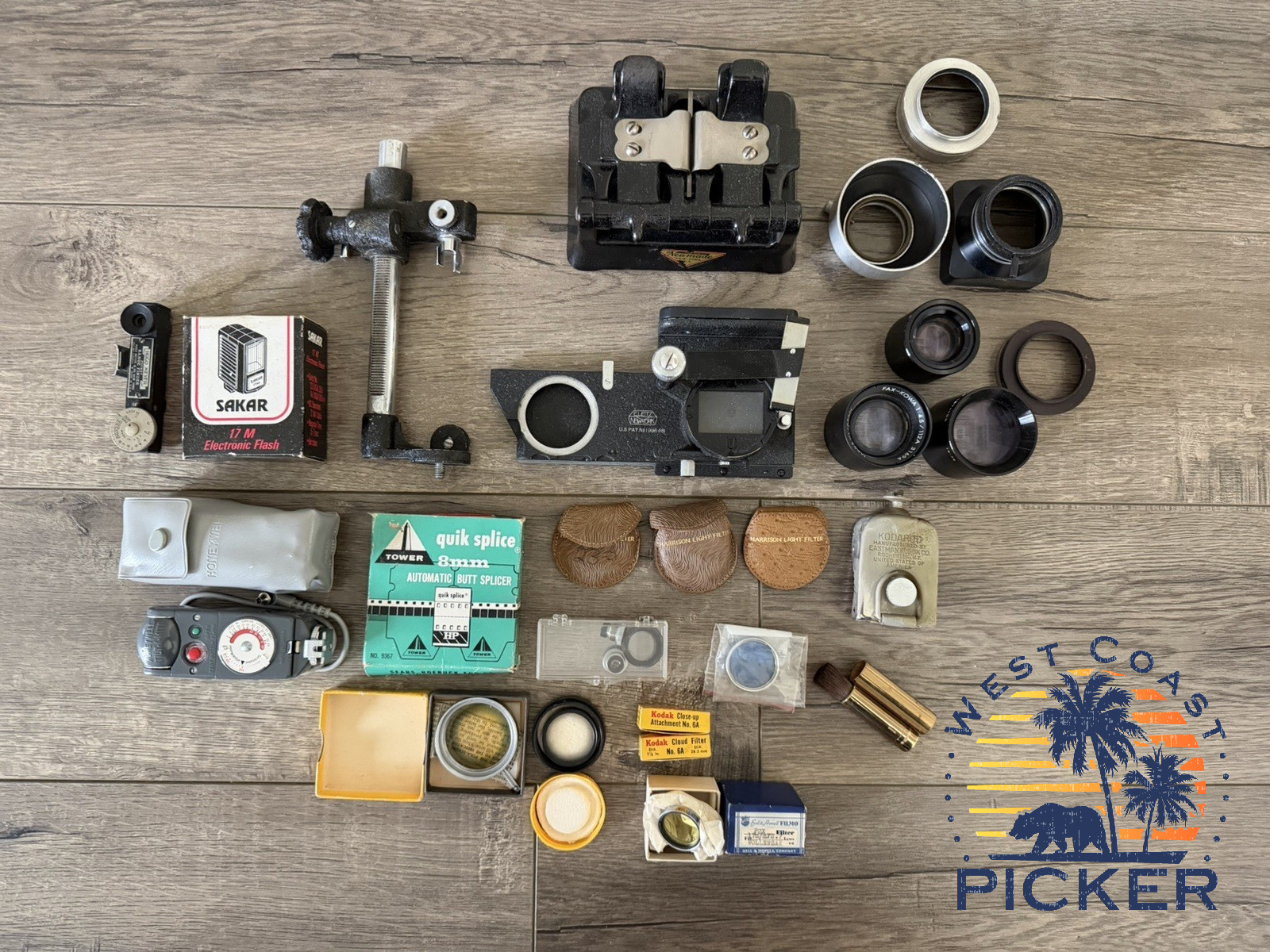 LOT OF Vintage Camera Accessories/Parts Kodak Polaroid & Lens ETC……………