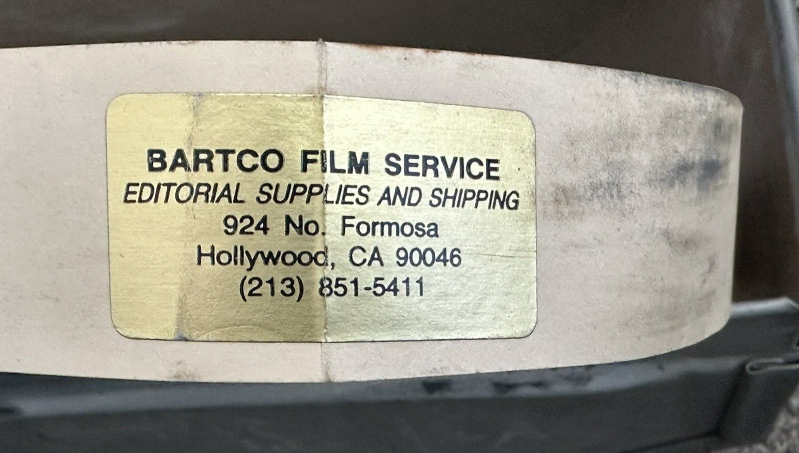 Goldberg Bros DENVER, CO. Film Reel Shipping Container Theater MOVIE Hollywood
