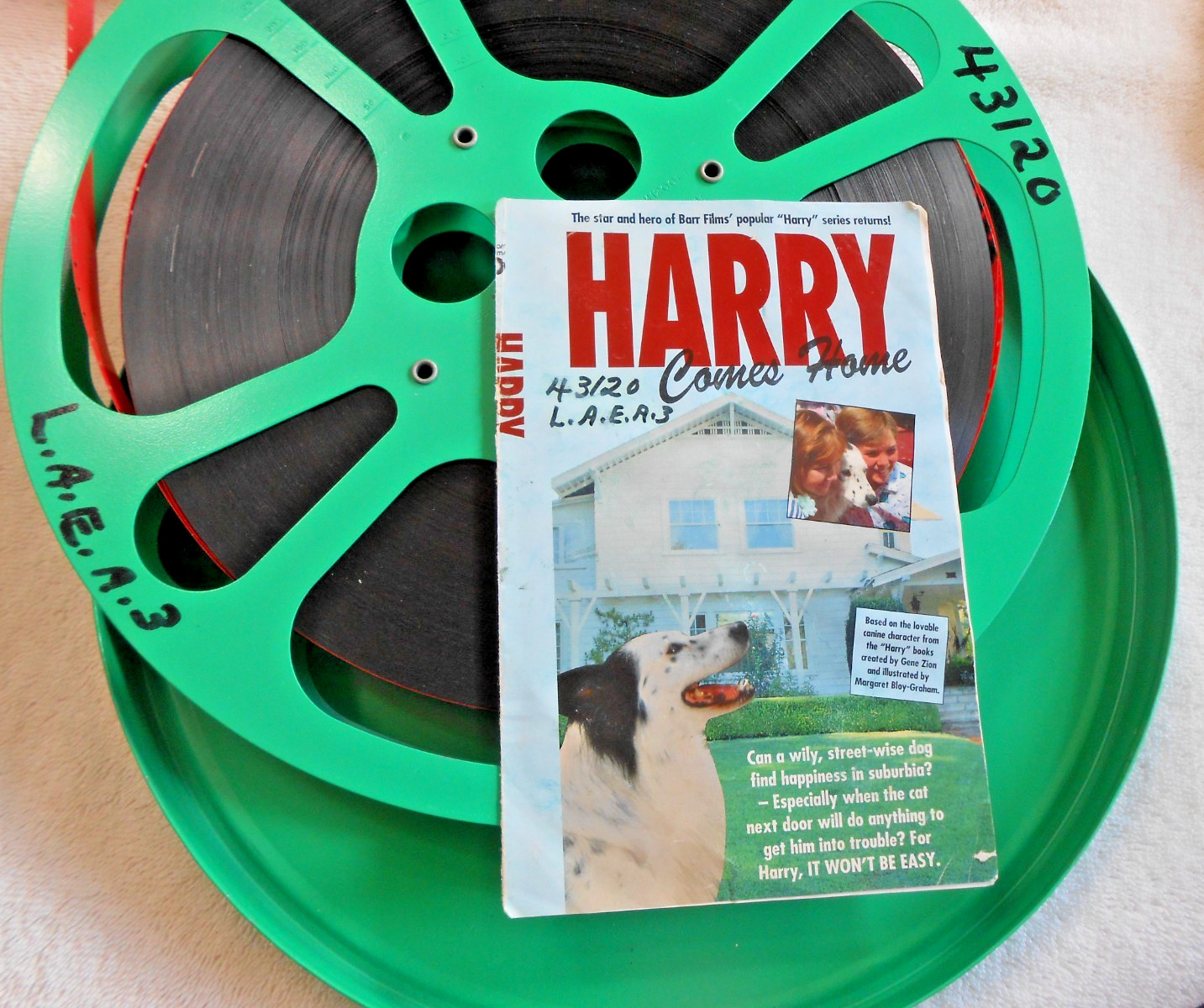 Film Reel Canister 12.5″ D with Movie Film (see Pictures for Detail) 16mm