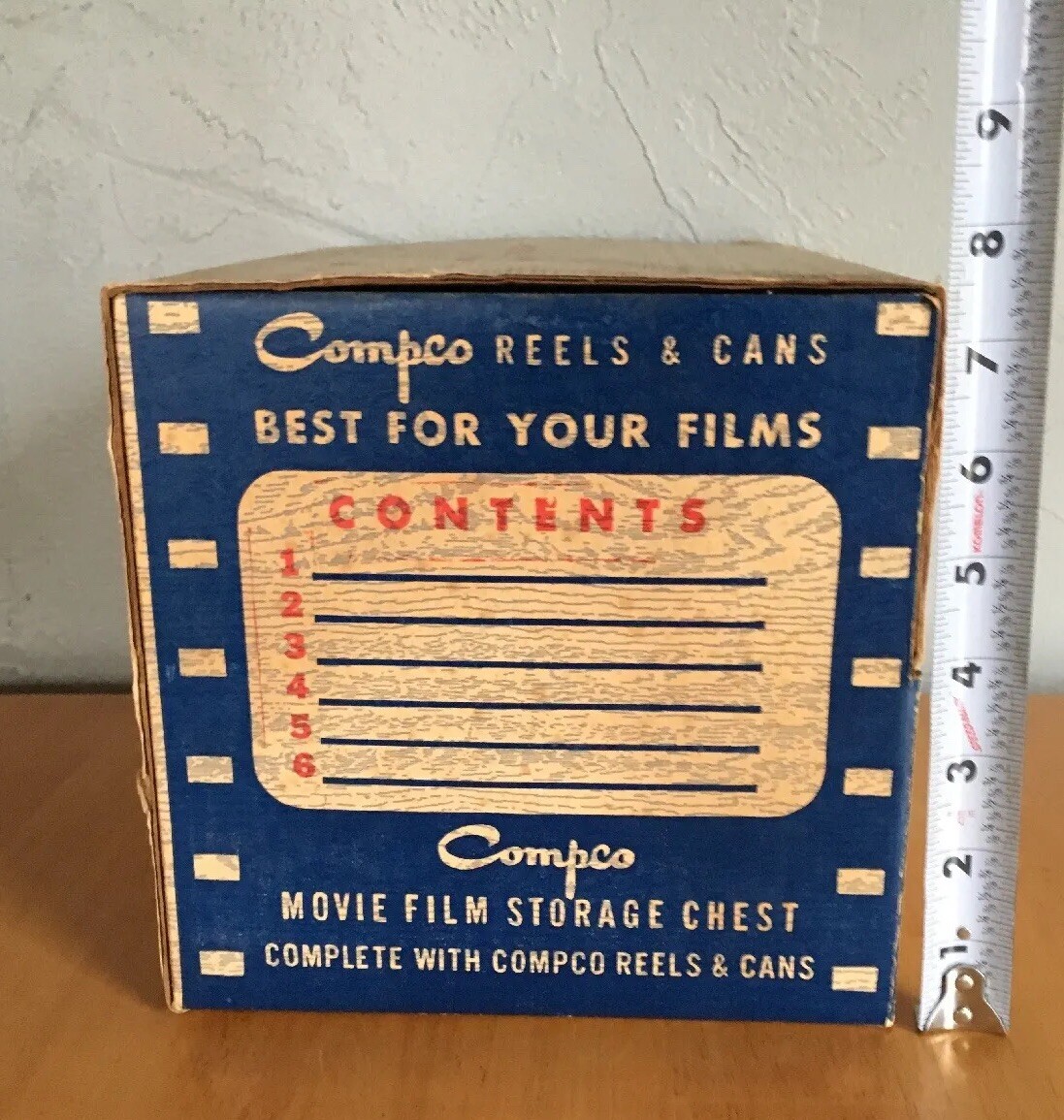 Vintage Compco REELCHEST-PAK Film Reel Storage Chest Box for 8 mm NO CANS EMPTY