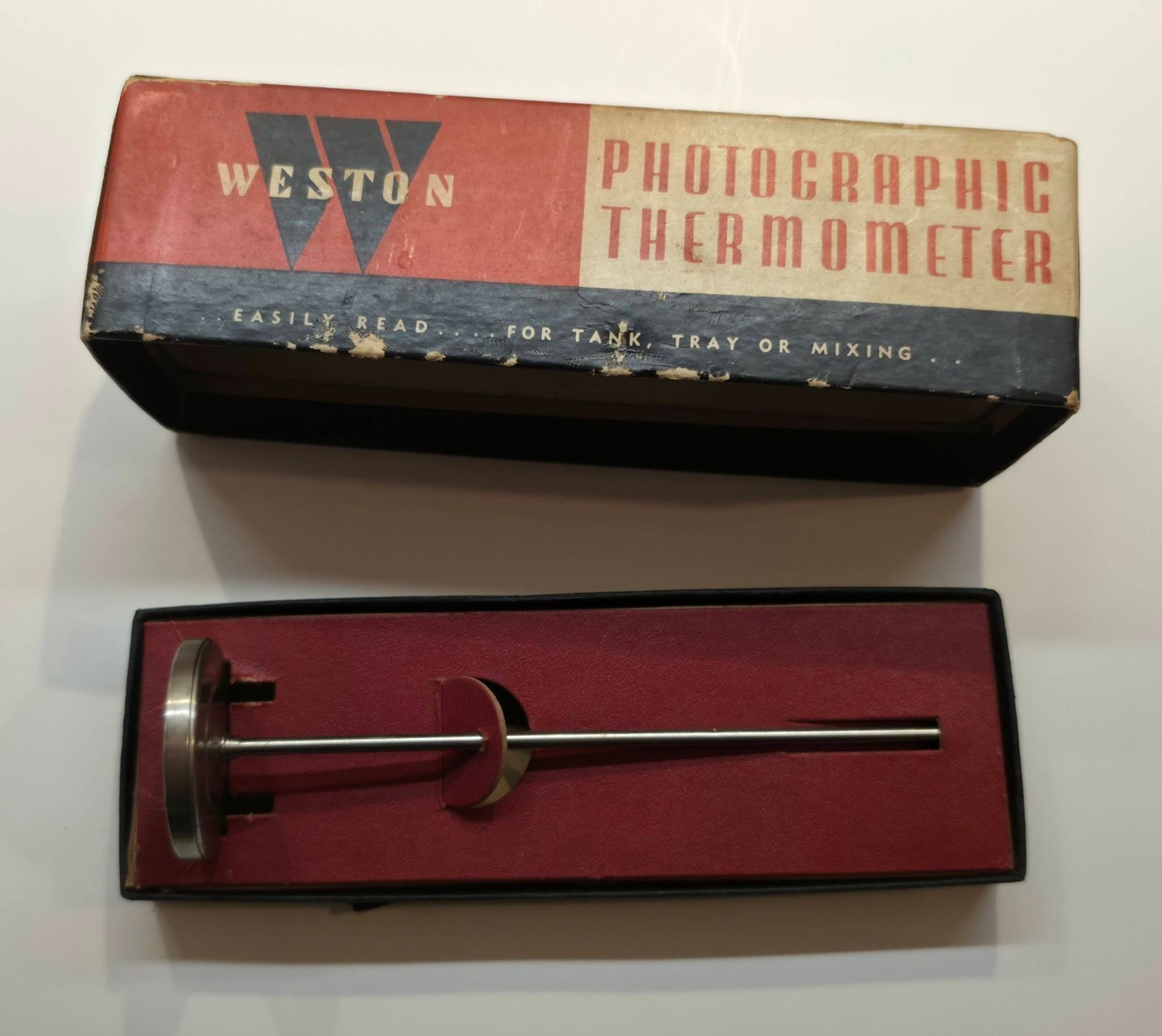 VINTAGE WESTON PHOTOGRAPHIC THERMOMETER IN ORIGINAL BOX