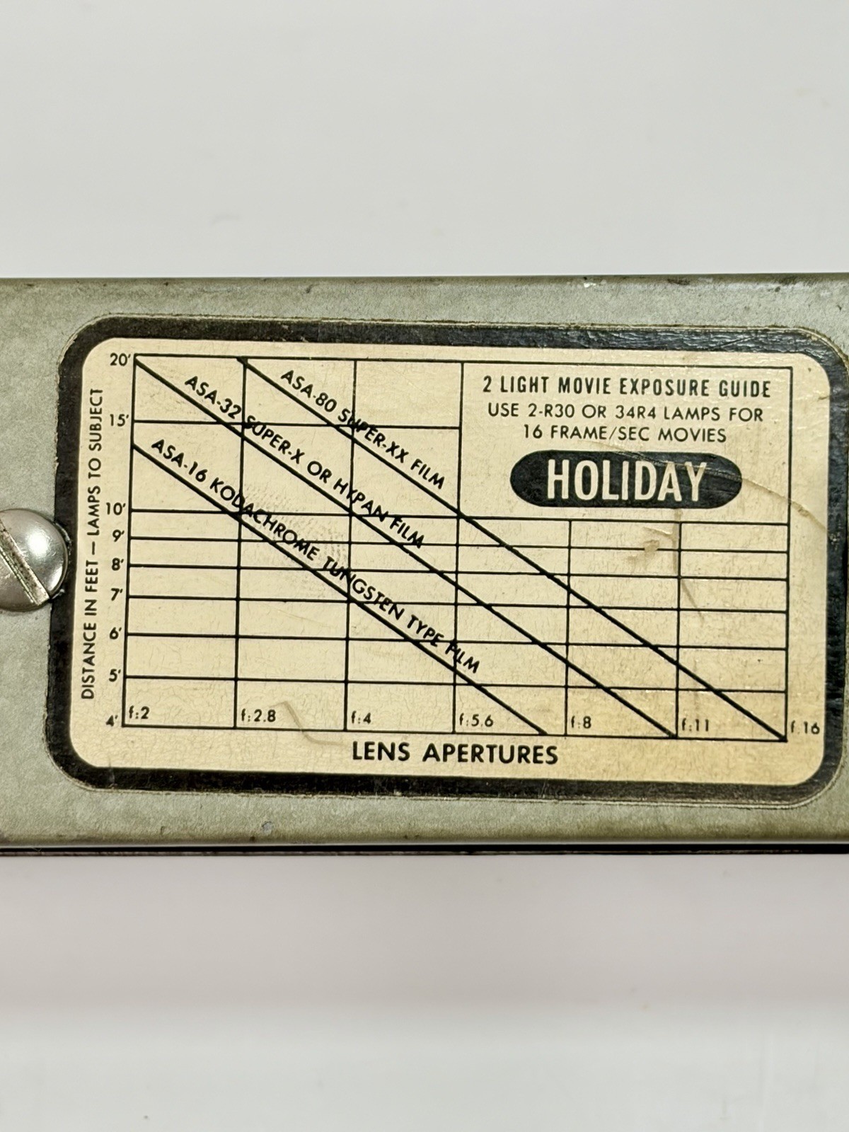 Vintage Holiday Cat. 2200 Movie Camera Light Bar Dual Lamp Red Handle Tested