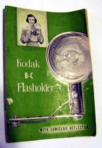 1950s Kodak B-C Flashholder w/ Bulbs Guard bar Original box and Manual