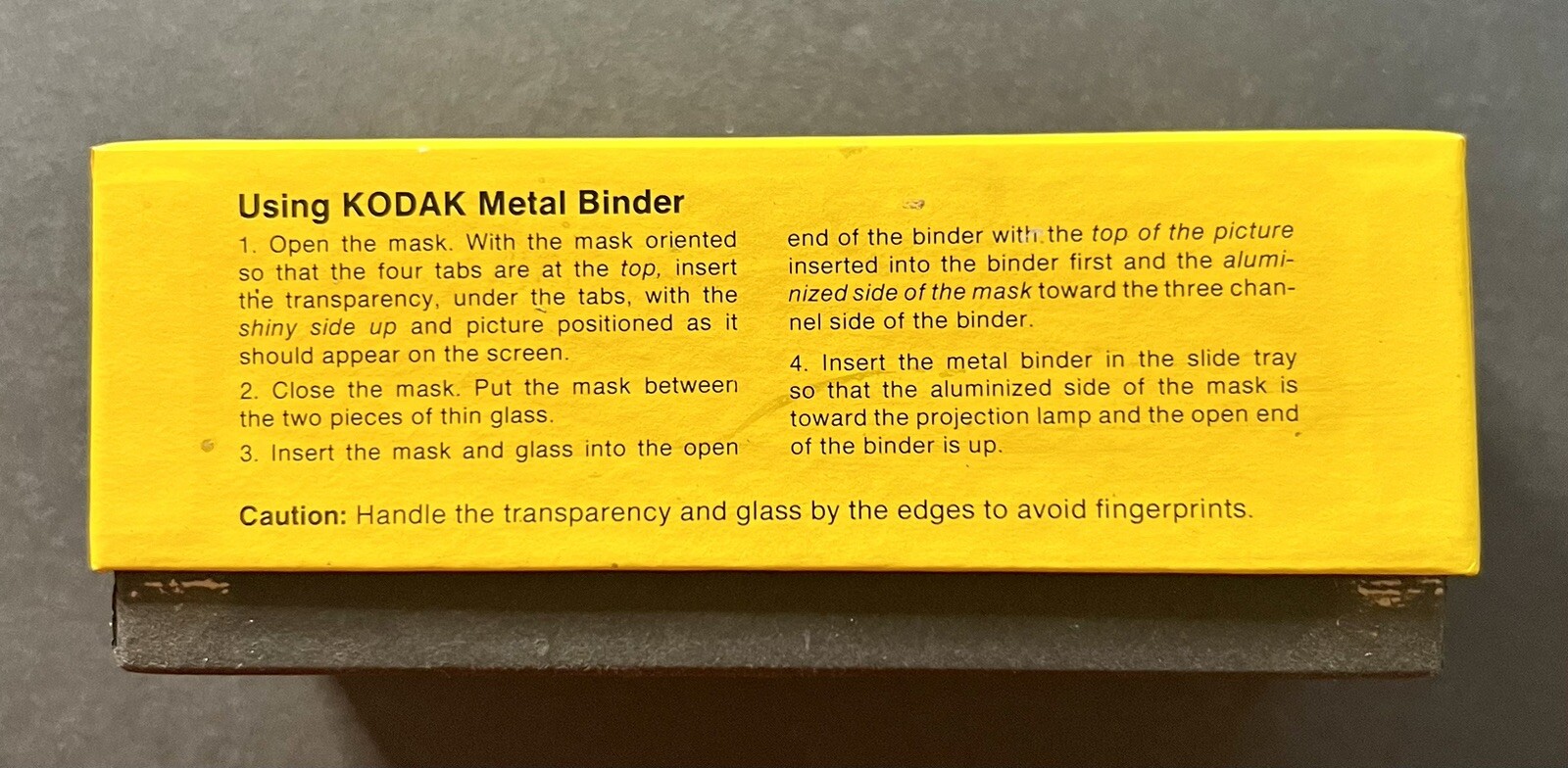 Kodak Metal Binders For 2” X 2” Slide Cover Glass, Thin Box Of 50
