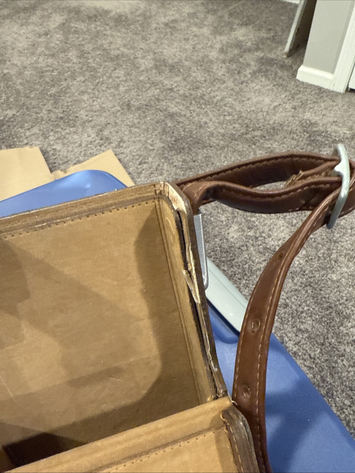 Vintage Polaroid Camera & Accessory Leather Carry Case