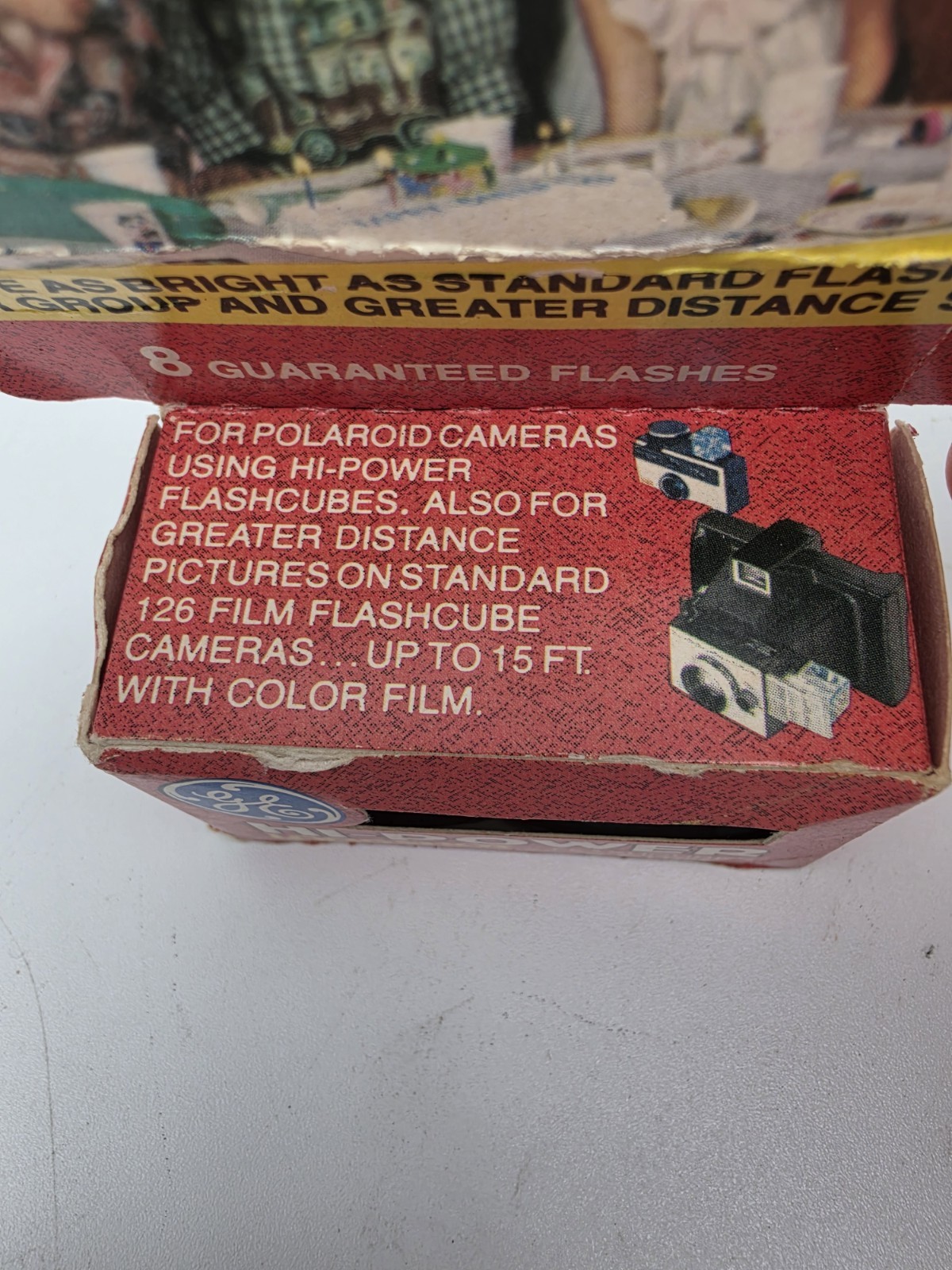 Vintage GE Hi-Power Longshot Flash Cubes Box of 2 Cubes-8 Flashes NOS