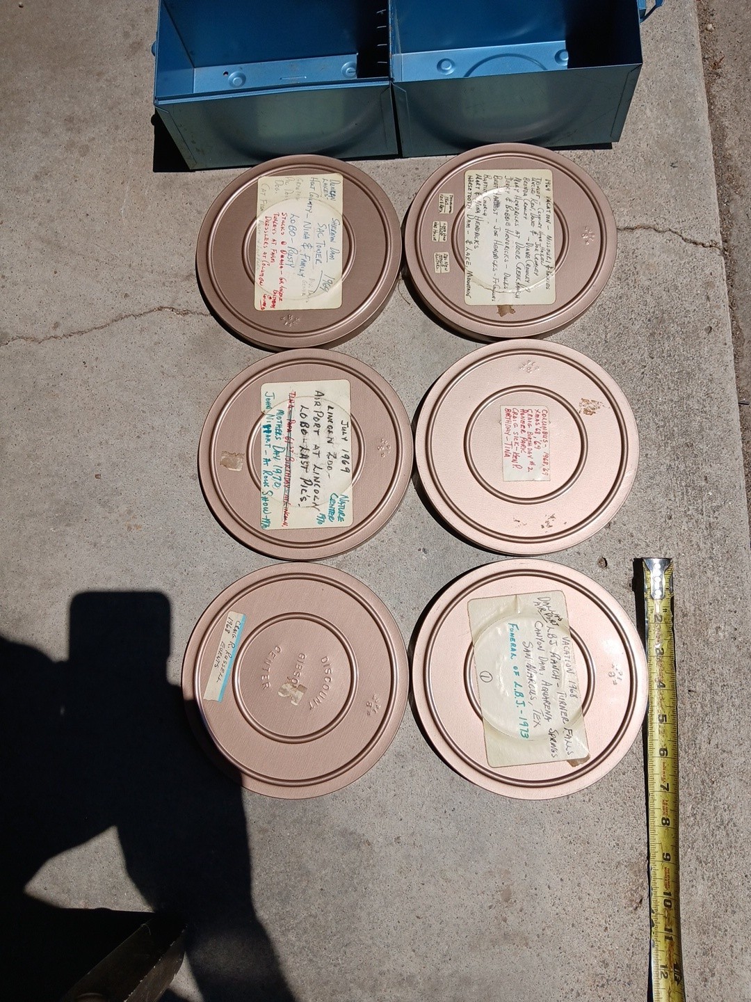 LOT OF 6 Super8 8MM HOME MOVIES 7″ CANISTERS ALL FULL With CARRYING CASE WOW!