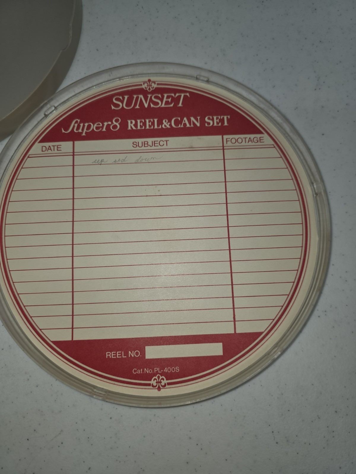Vintage Super 8 Metal Film Reel Sears Roebuck and Simpsons in Plastic Case Empty