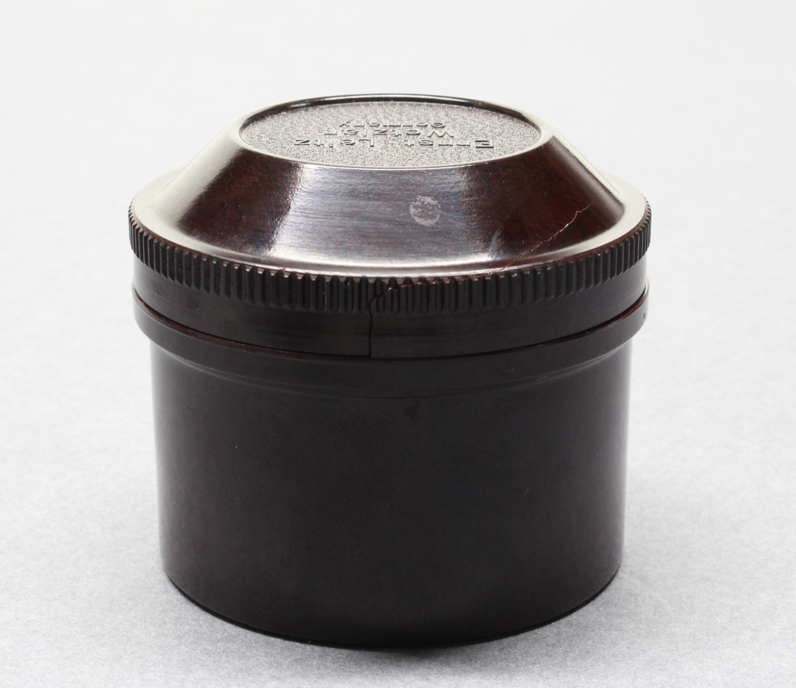 Leitz Wetzlar Dark Brown Bakelite Lens Case for Leica 5cm Elmar or Summar