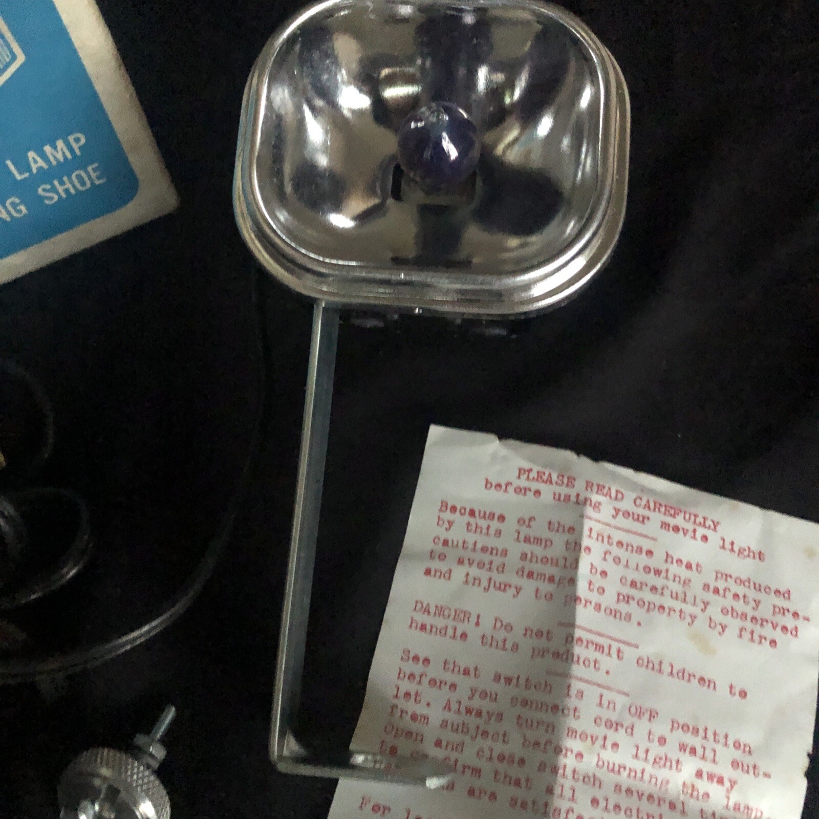 Acme-Lite Videolite Vintage movie light Model 725 250 Watt Lamp- w Mounting Shoe