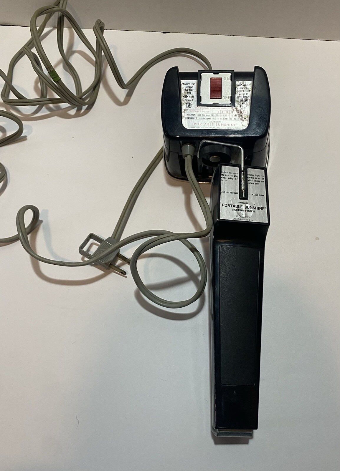 Vintage Flex Mobilite Portable Sunshine Camera Movie Lighting System Works
