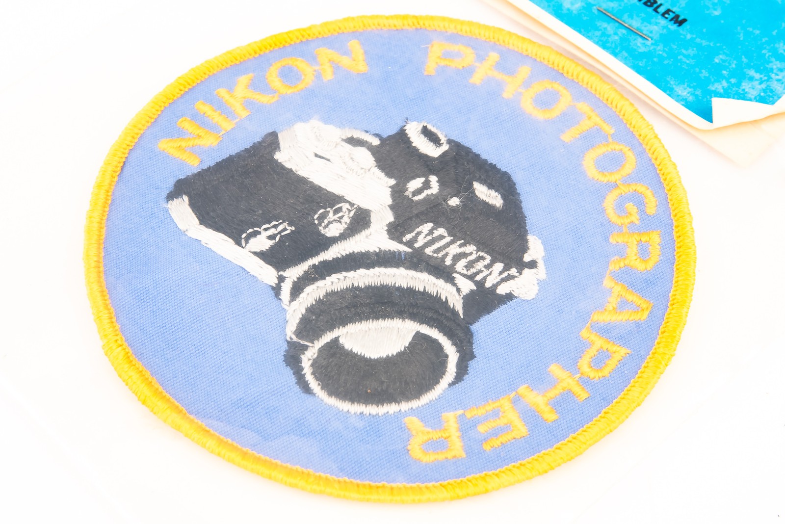 Nikon Photographer Camera Shirt Jacket Patch Blue & Gold 4” By Kalt MINT V28