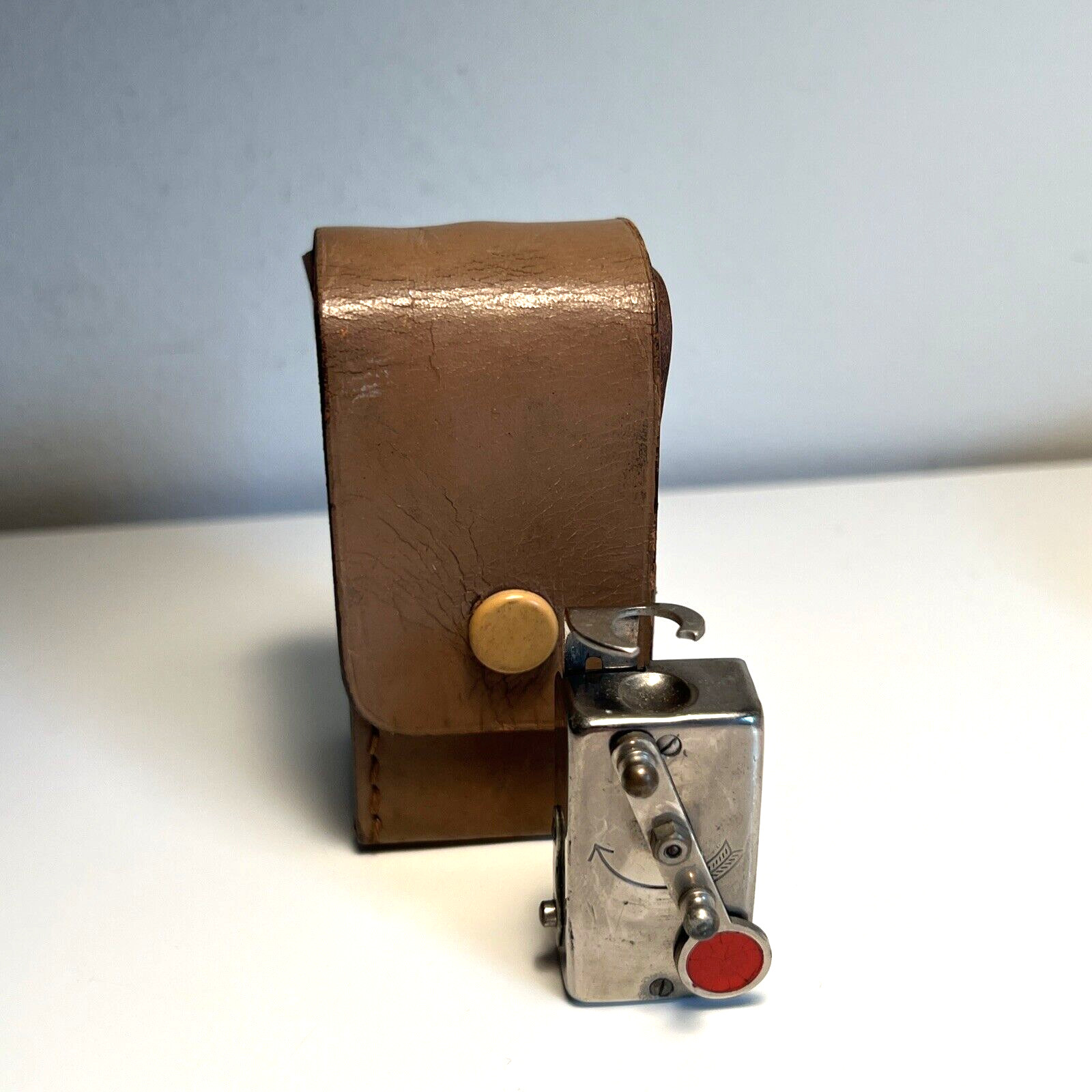 Vintage Autoknips Auto Self Timer Leather Case Germany Camera Photography Metal