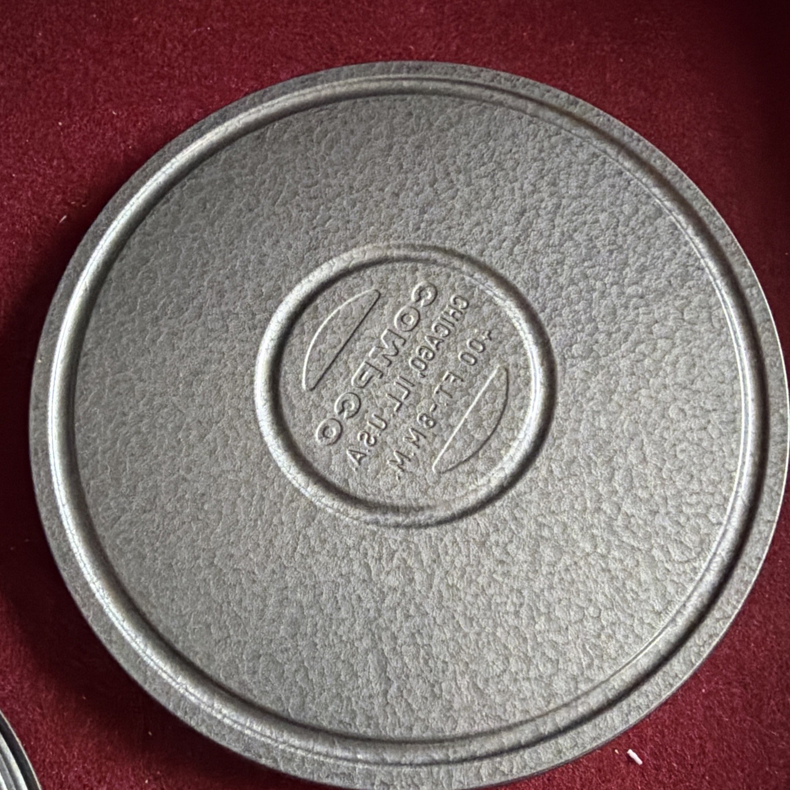 8mm 400ft (7in) Metal Film Reel and Canister Can by Compco Corp Stienberg Baum