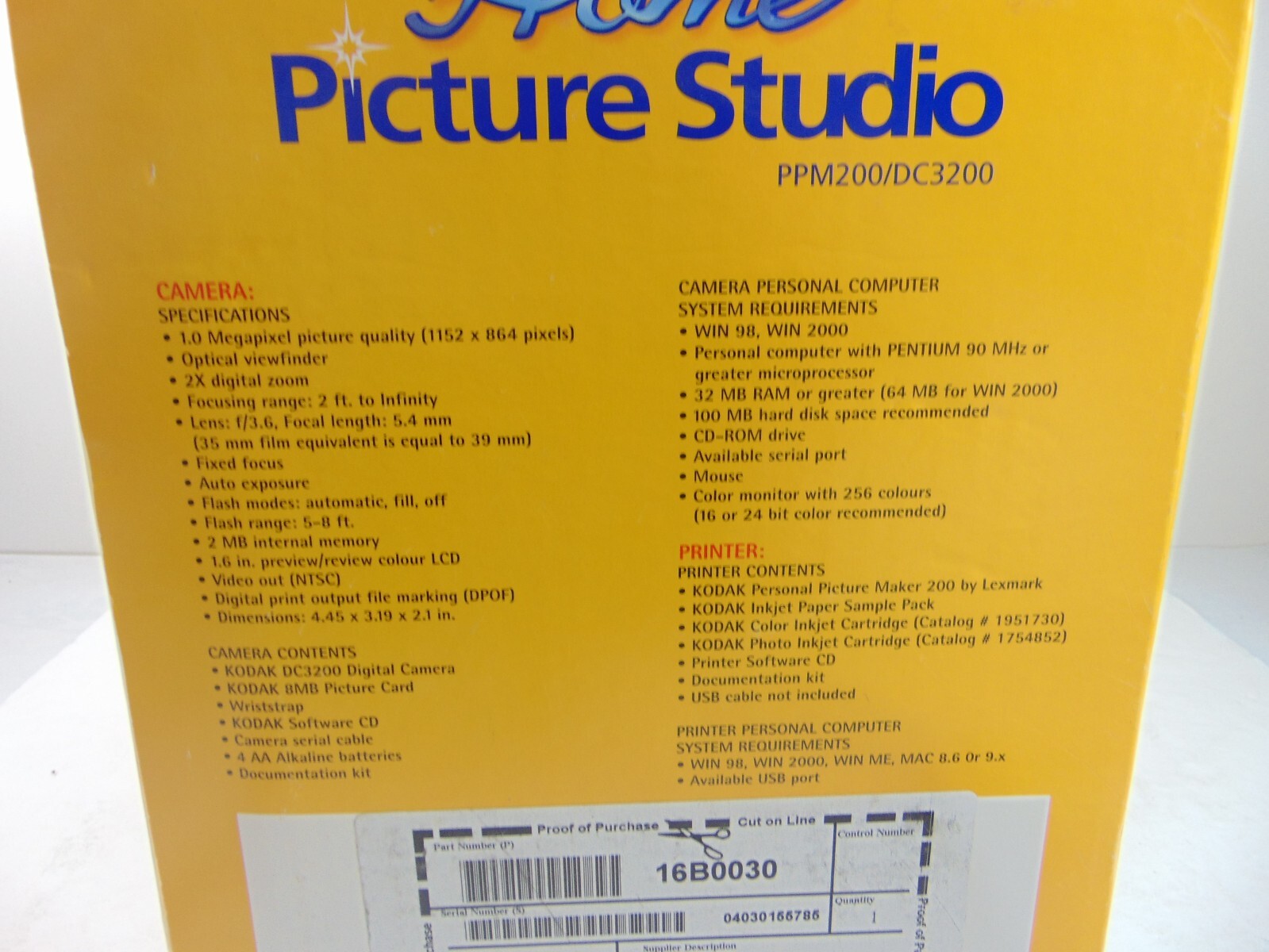 Vintage Kodak Home Picture Studio PPM200/DC3200 New